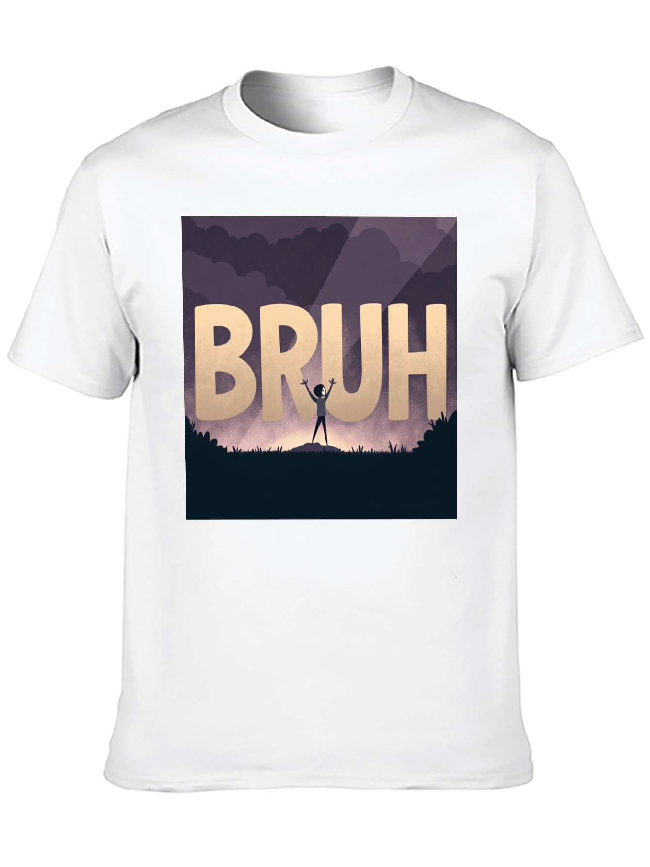 Bruh T-Shirt: Silhouette Design - Premium Cotton