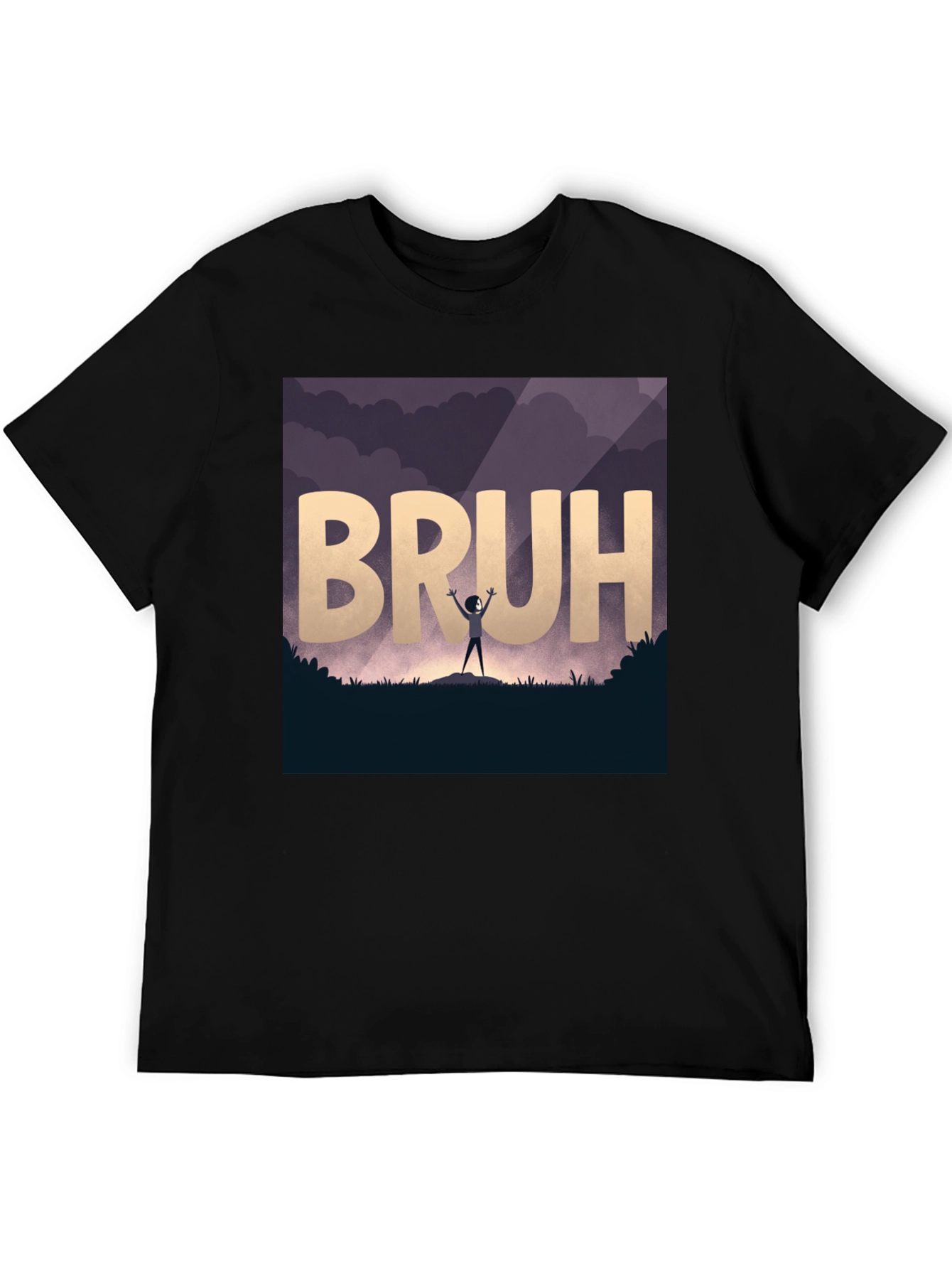 Bruh T-Shirt: Silhouette Design - Premium Cotton