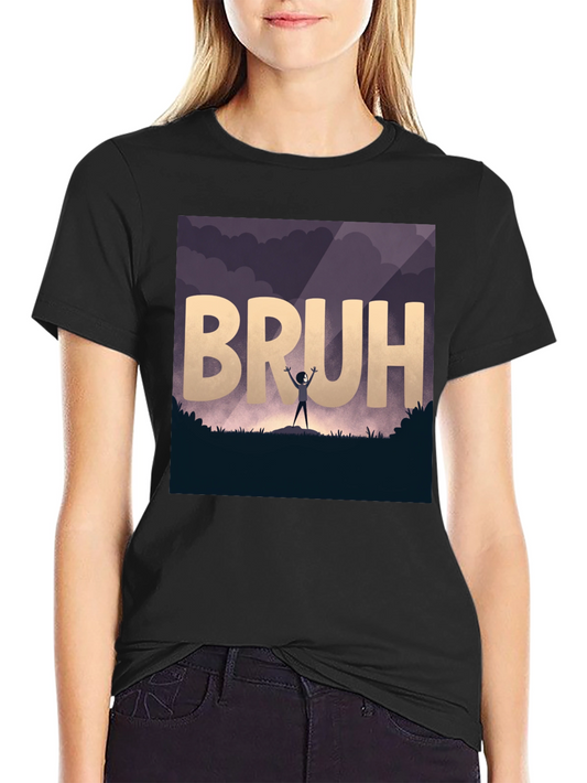 Bruh T-Shirt: Silhouette Design - Premium Cotton