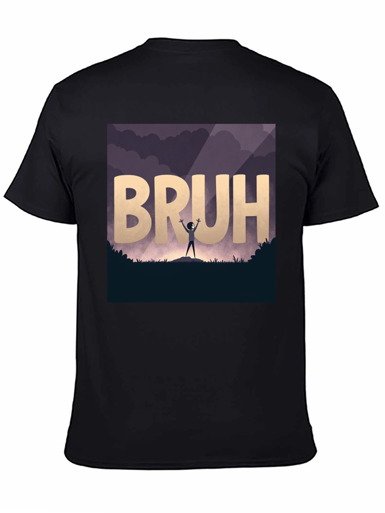 Bruh T-Shirt: Silhouette Design - Premium Cotton
