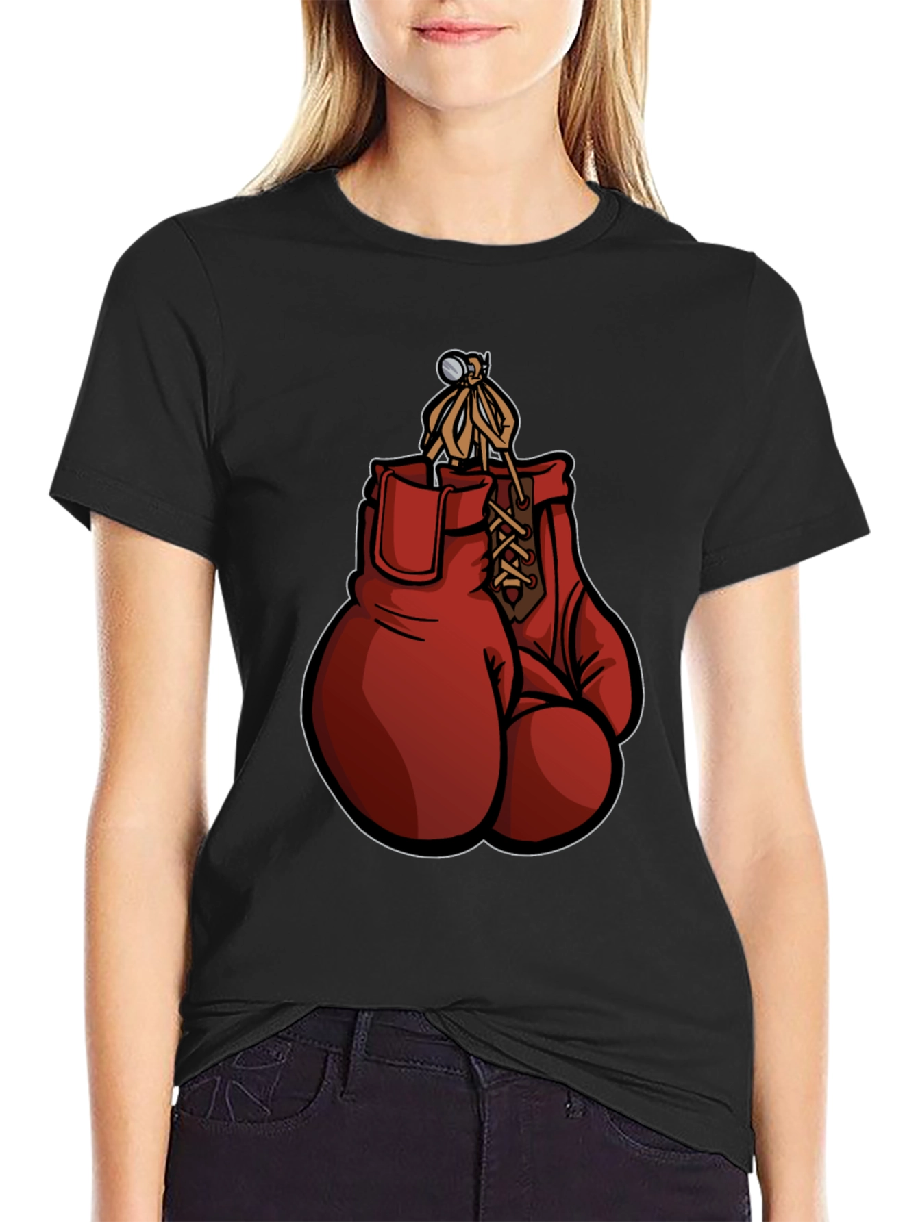 Boxing Gloves Graphic Tee - Retro Style
