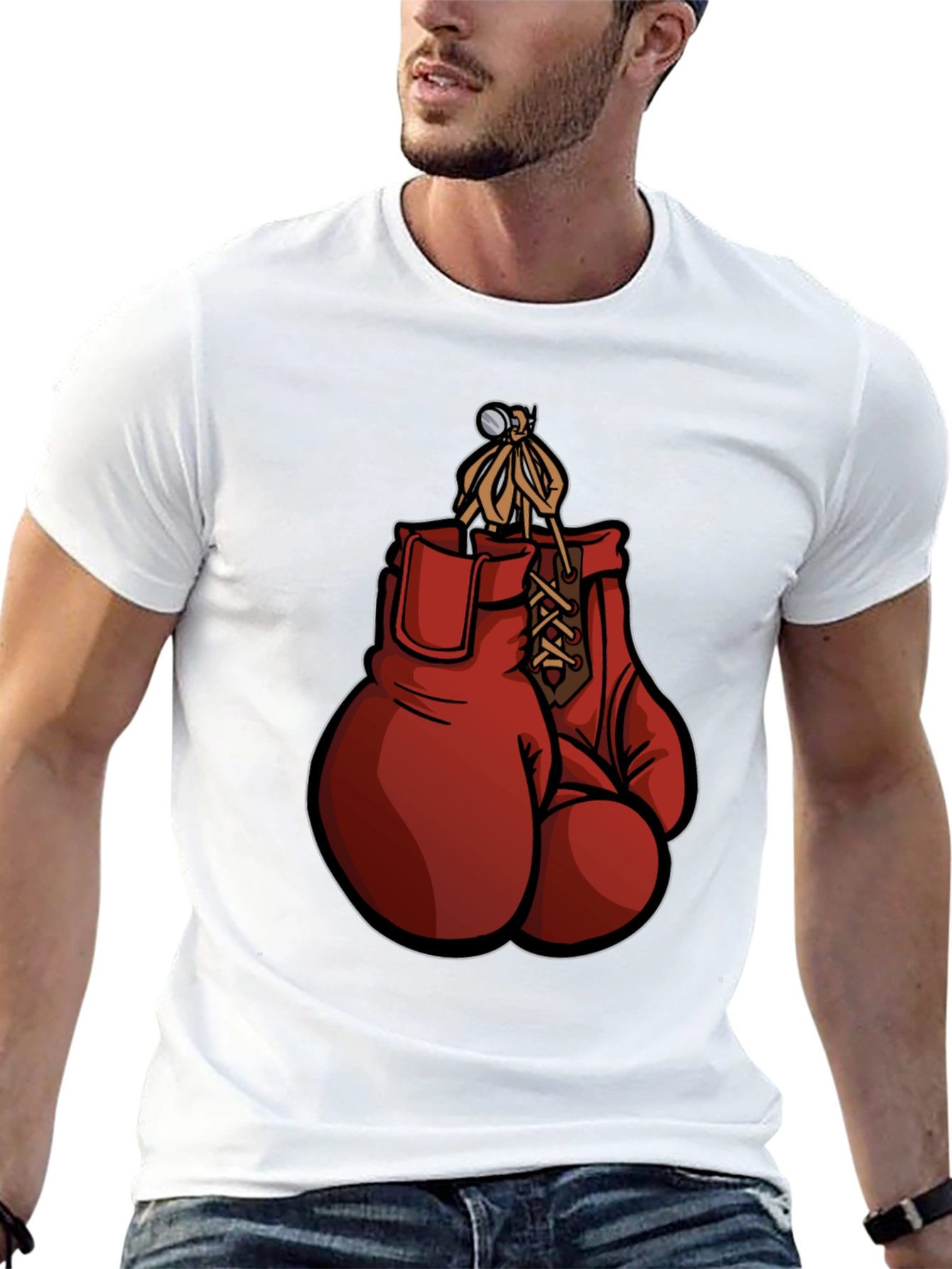Boxing Gloves Graphic Tee - Retro Style