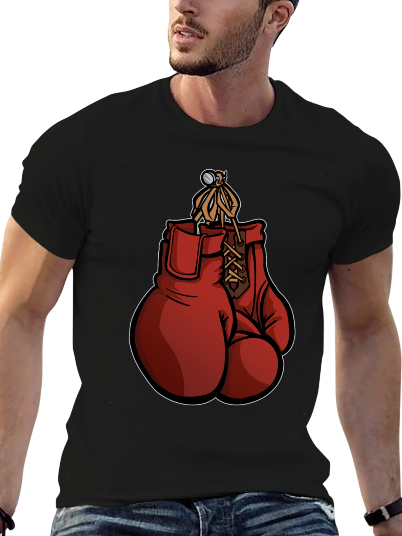 Boxing Gloves Graphic Tee - Retro Style