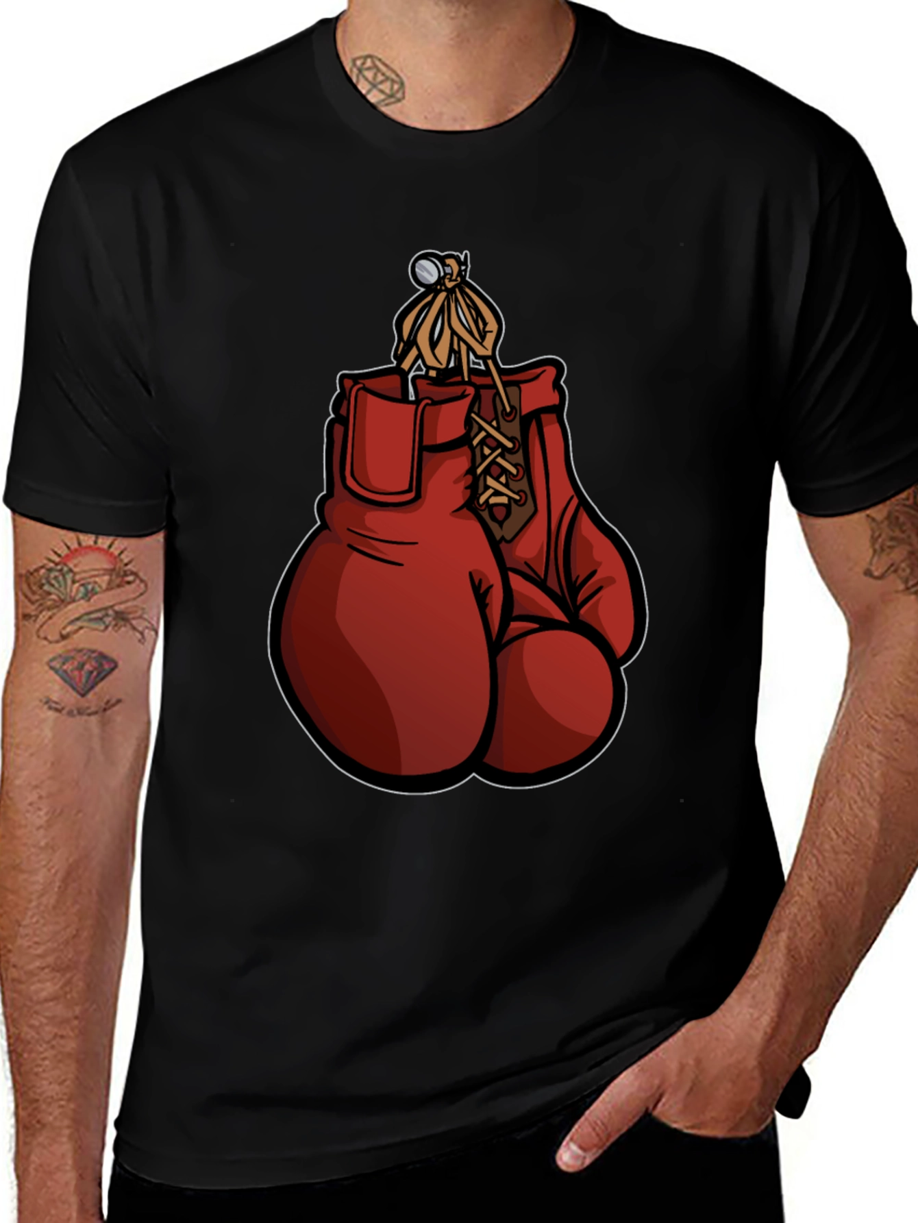 Boxing Gloves Graphic Tee - Retro Style