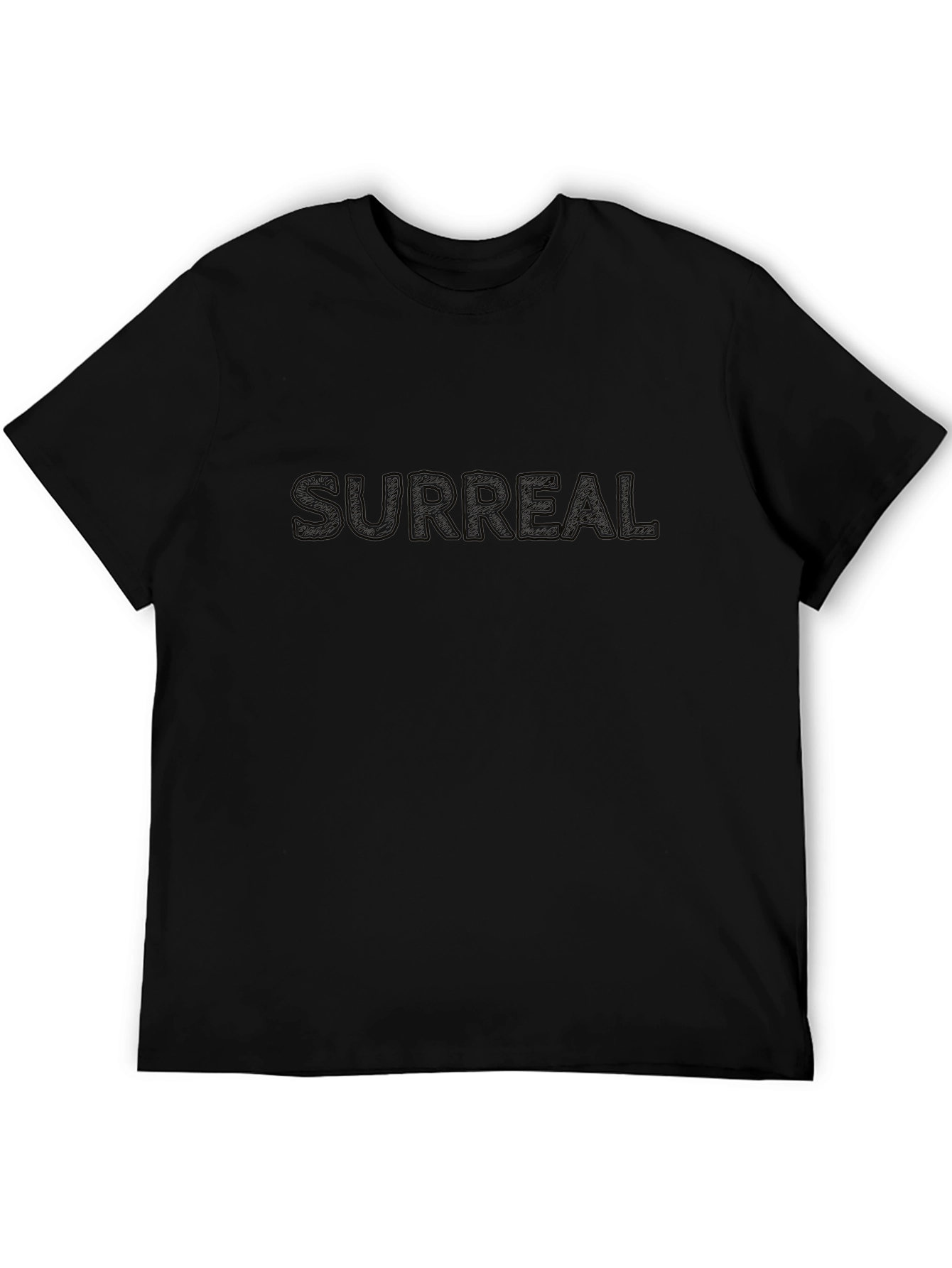 Surreal Graphic Print Black T-Shirt