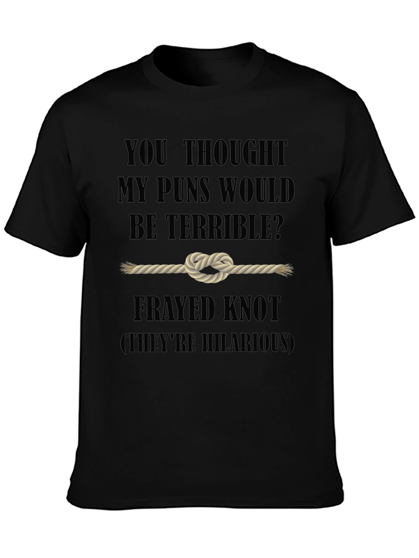 Punny Frayed Knot Graphic T-Shirt