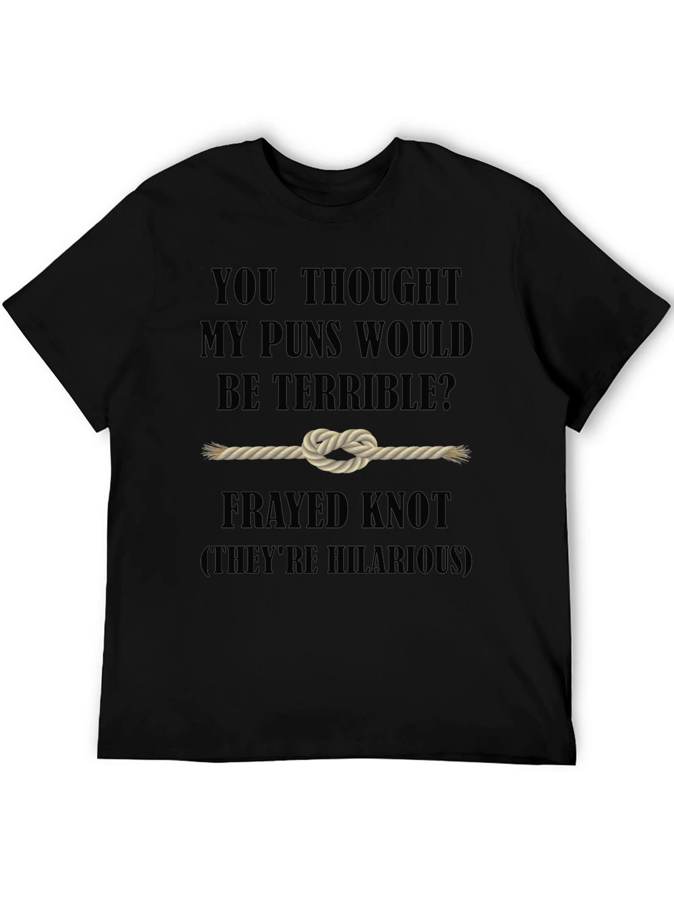 Punny Frayed Knot Graphic T-Shirt