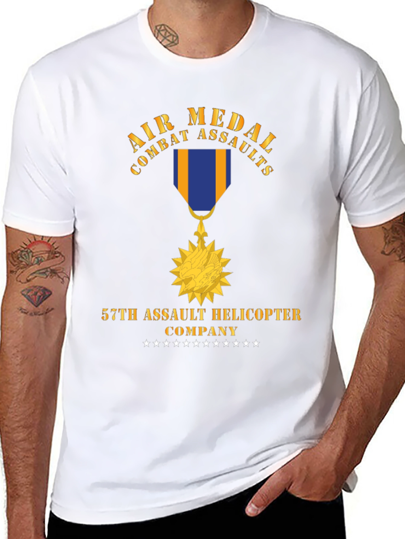 Air Medal Combat Assaults 57th Helicopter Company T-Shirt