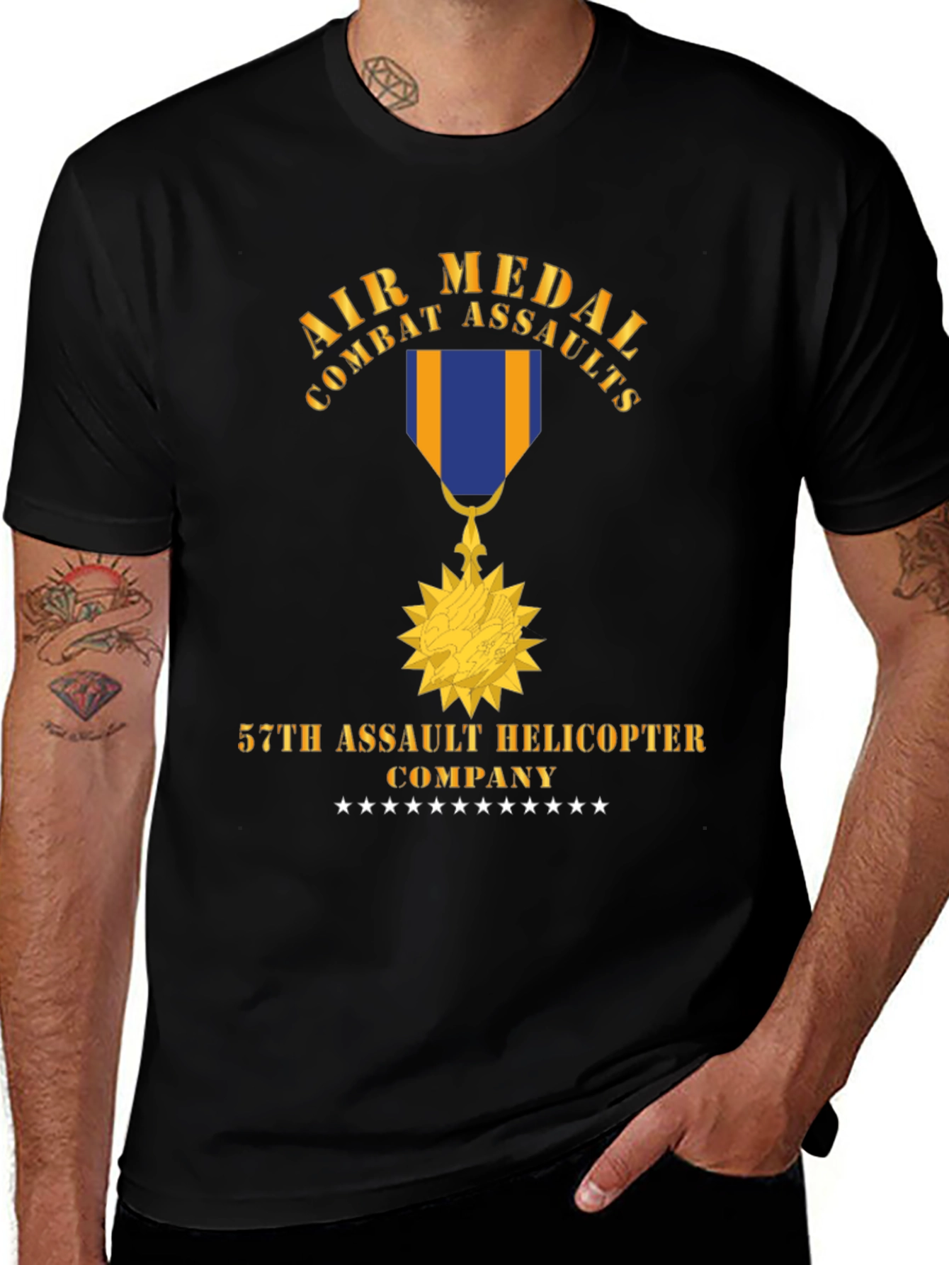 Air Medal Combat Assaults 57th Helicopter Company T-Shirt