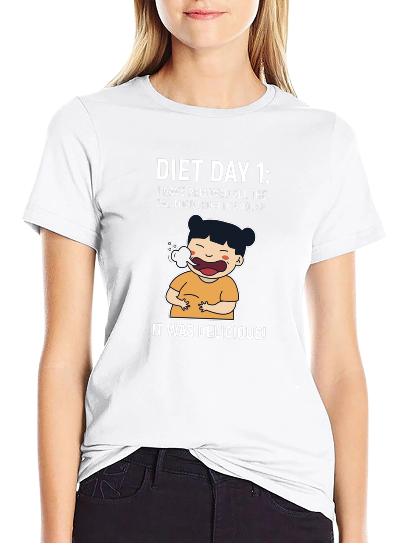 Diet Day 1 Funny Graphic Tee Shirt