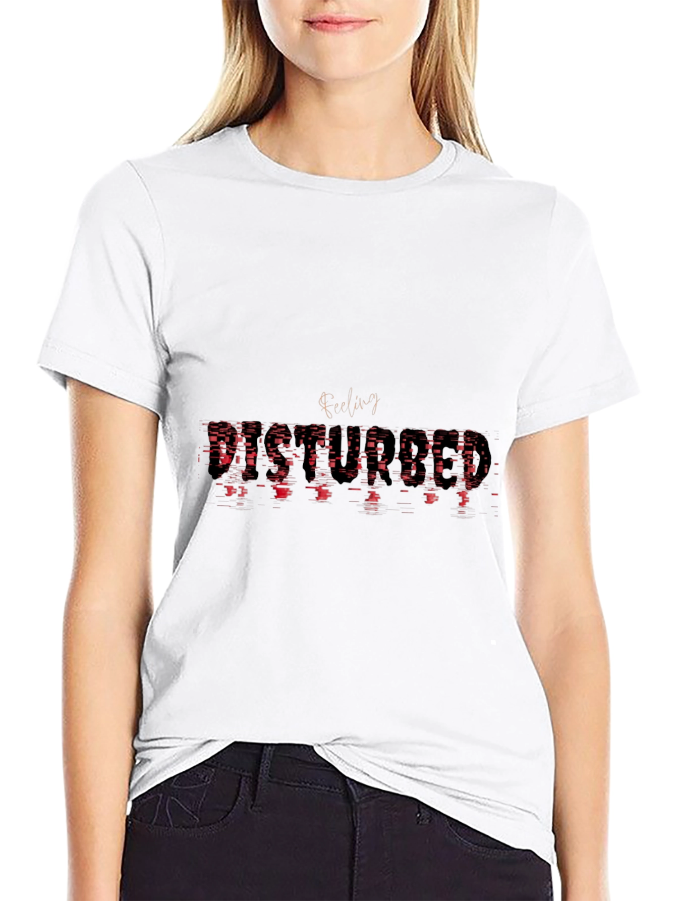 Abstract Feeling Graphic Tee - Black