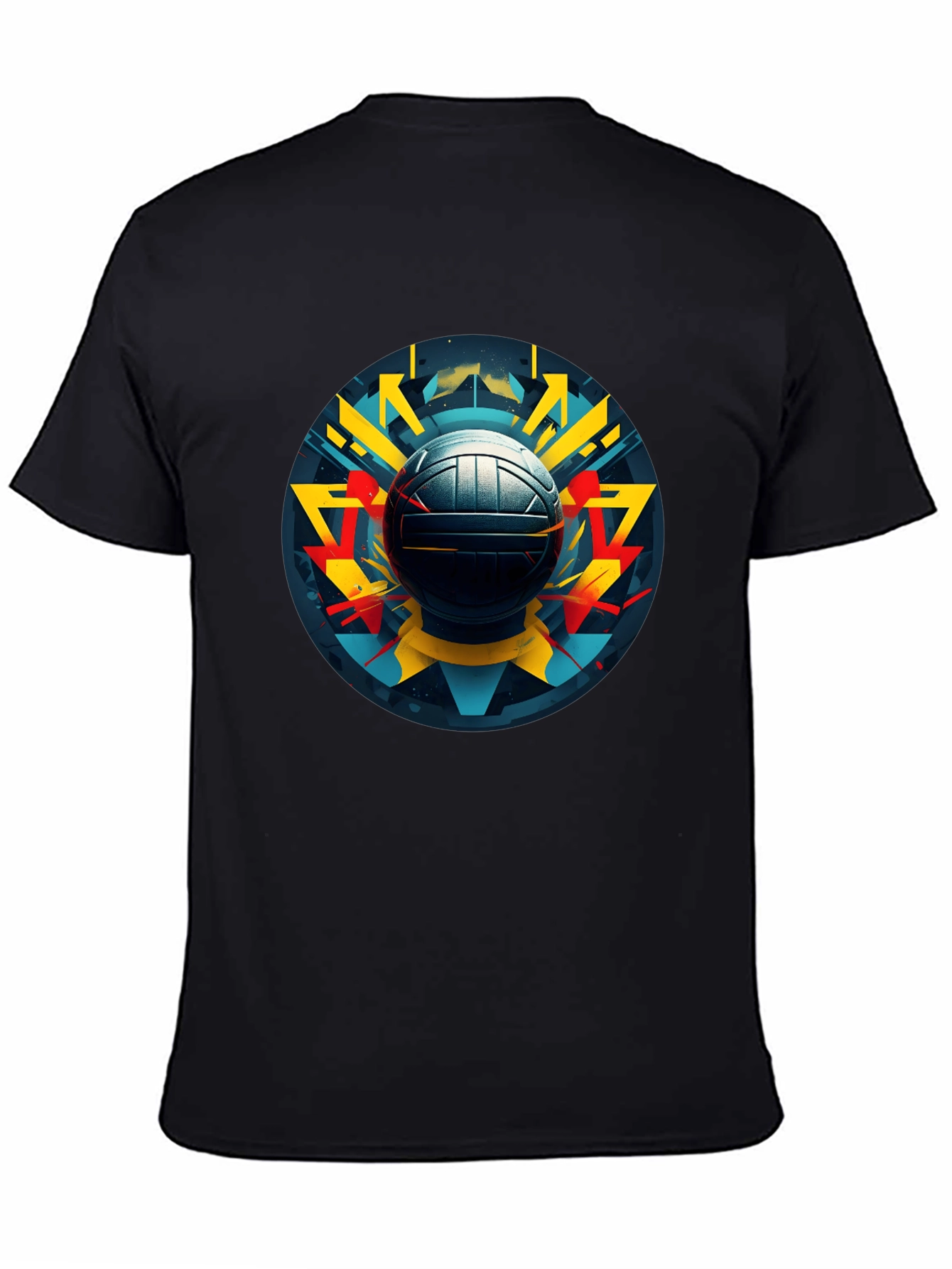 Volleyball Graphic Tee - Abstract Sport Design