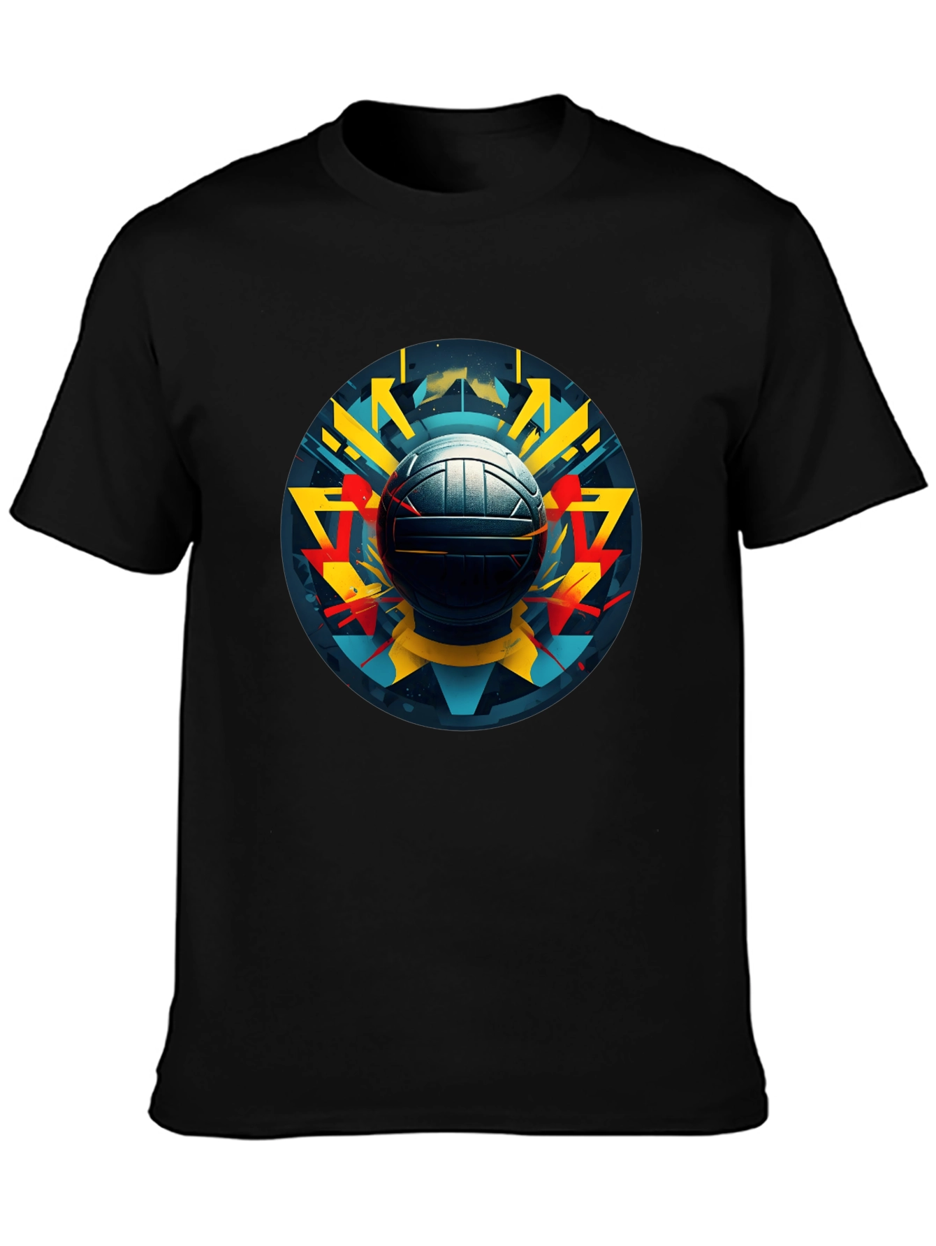 Volleyball Graphic Tee - Abstract Sport Design