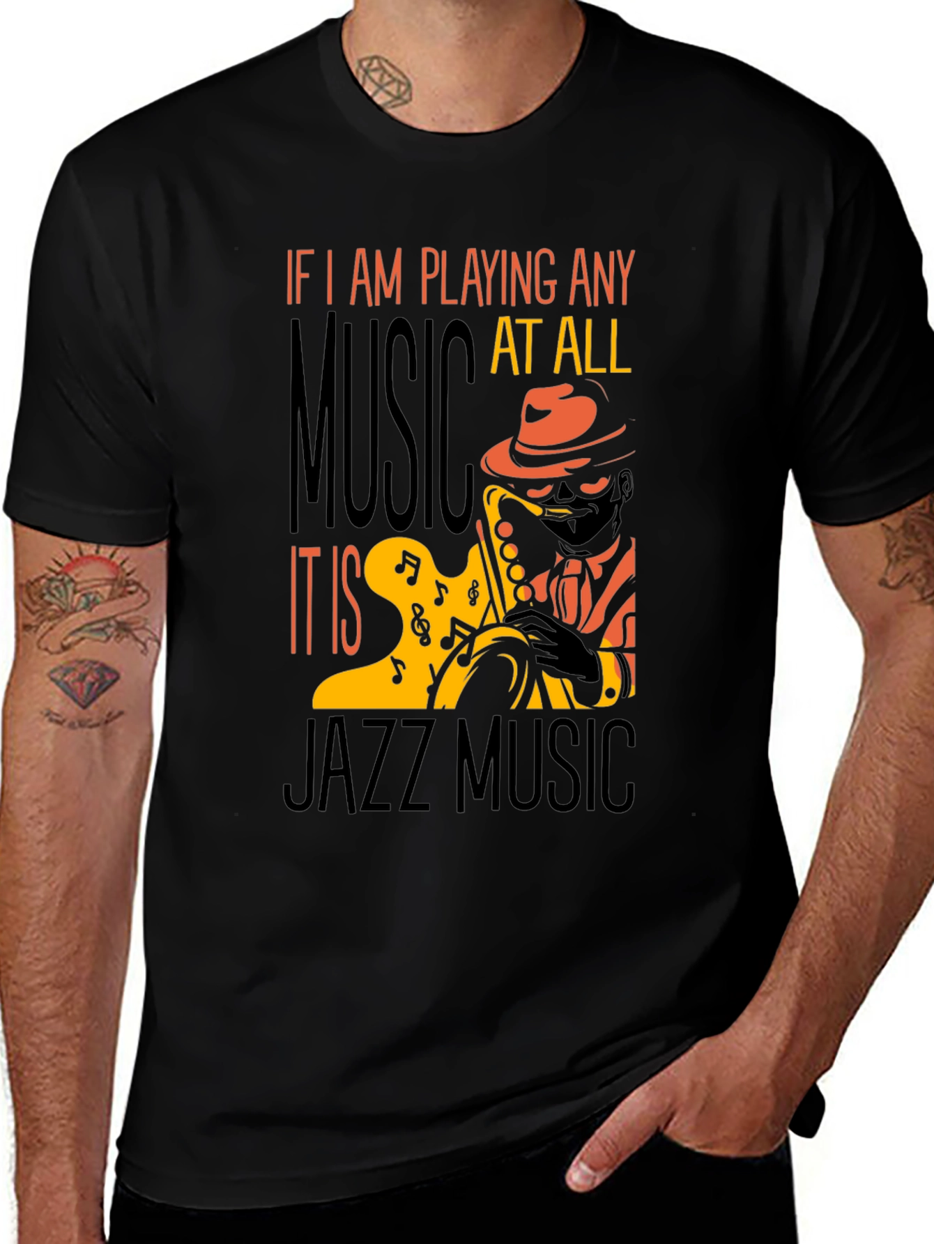 Jazz Music T-Shirt - Saxophone Player Tee
