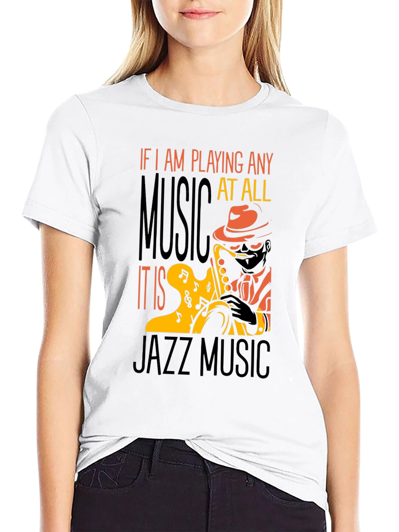 Jazz Music T-Shirt - Saxophone Player Tee