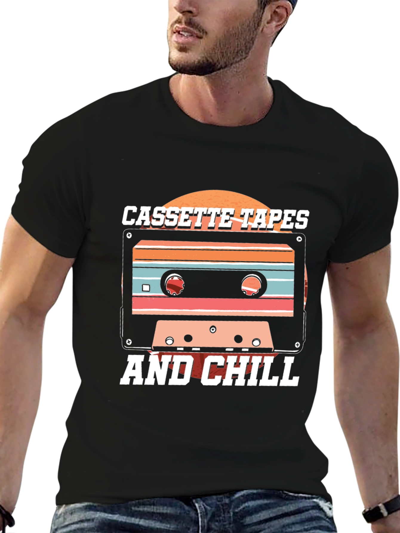Retro Cassette Tapes & Chill Graphic T-Shirt