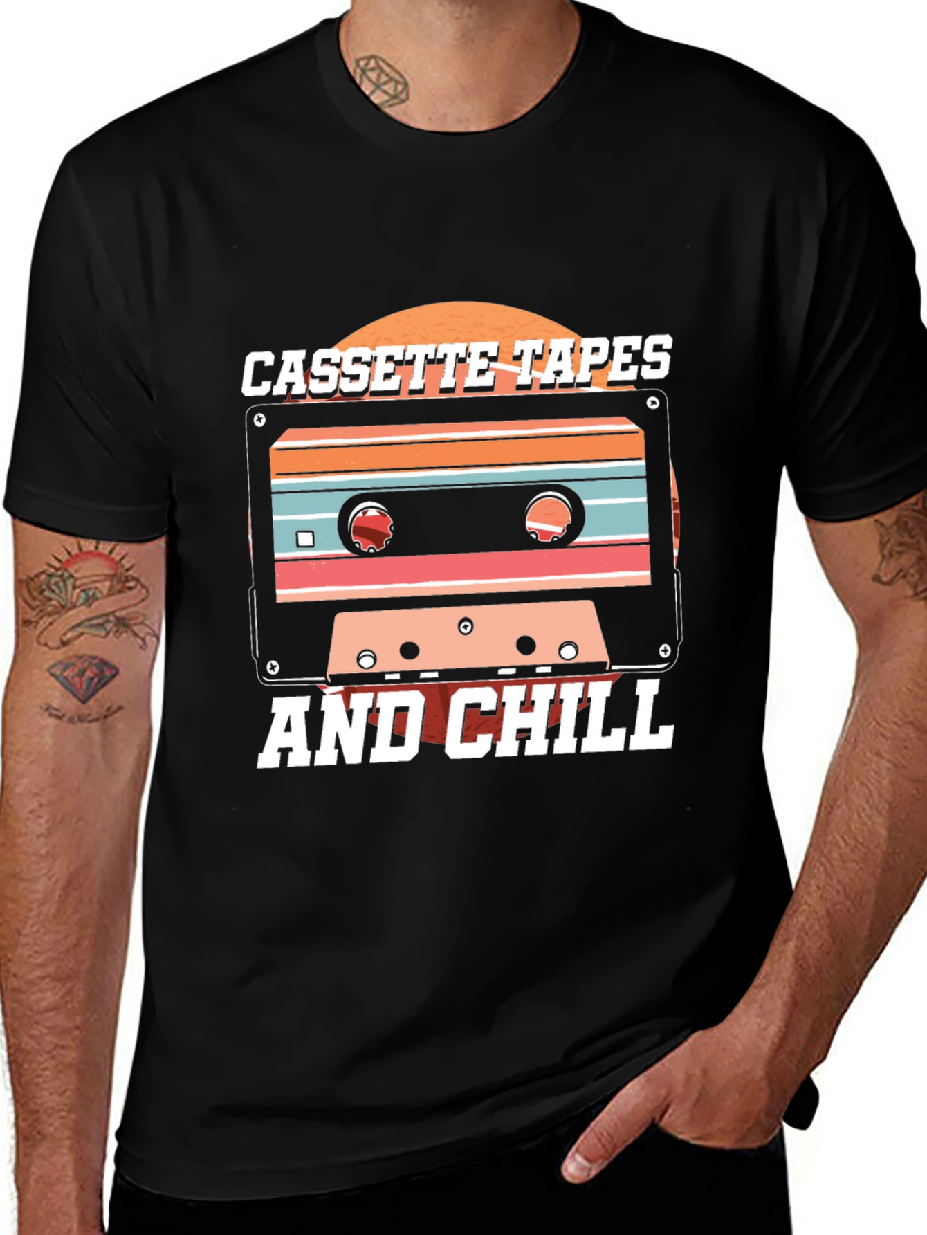 Retro Cassette Tapes & Chill Graphic T-Shirt
