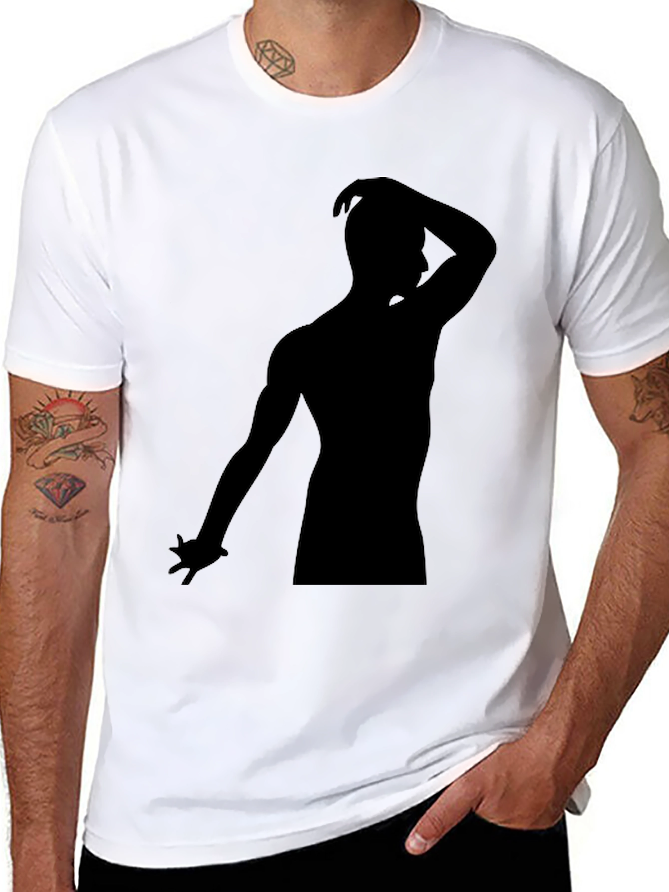 Silhouette Mans Black Graphic Tee