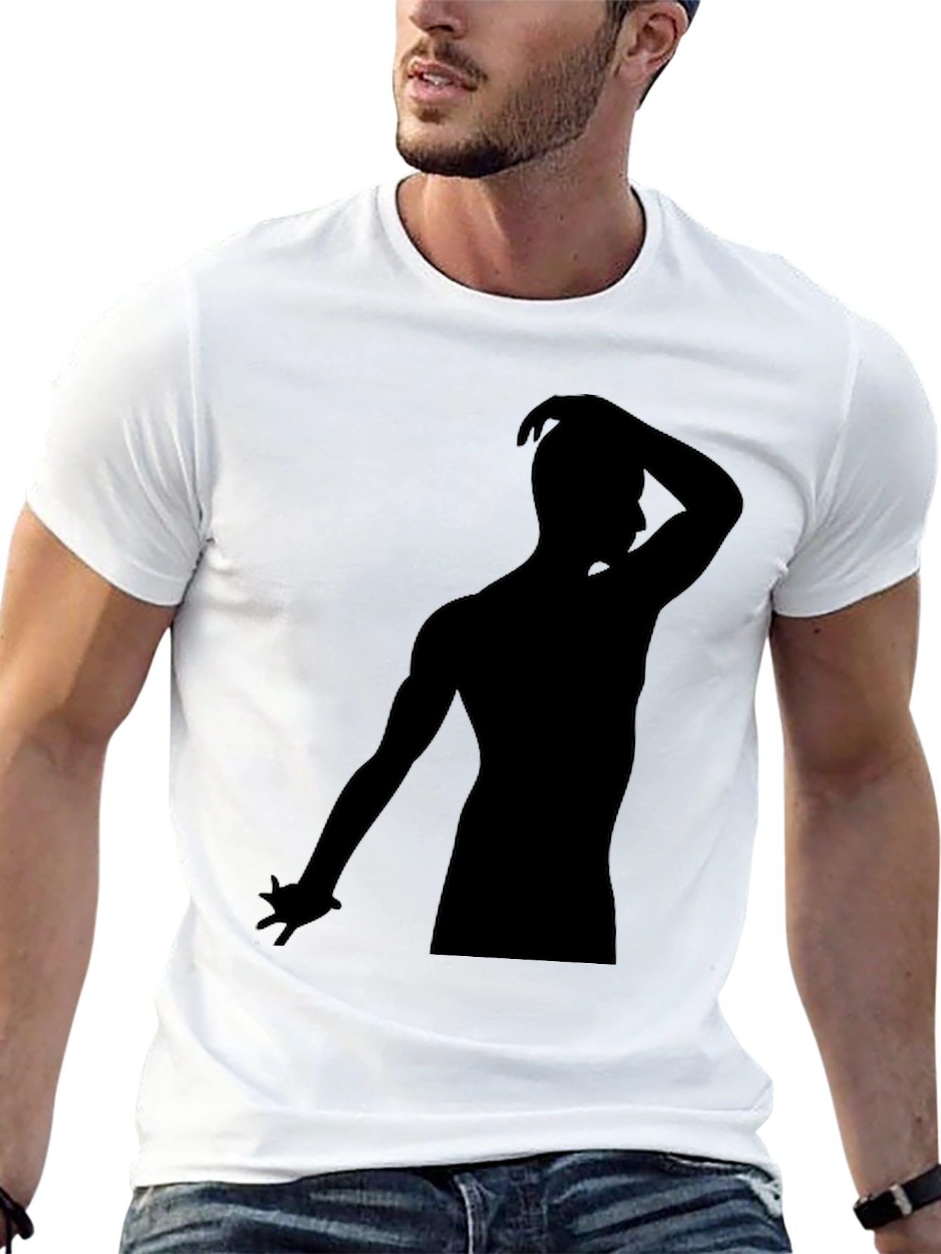 Silhouette Mans Black Graphic Tee