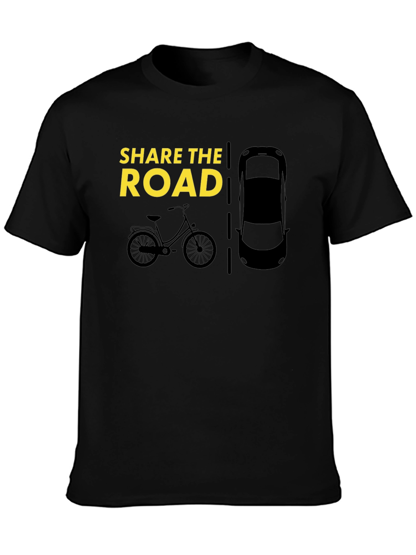 Share the Road T-Shirt - Bicycle and Car Design