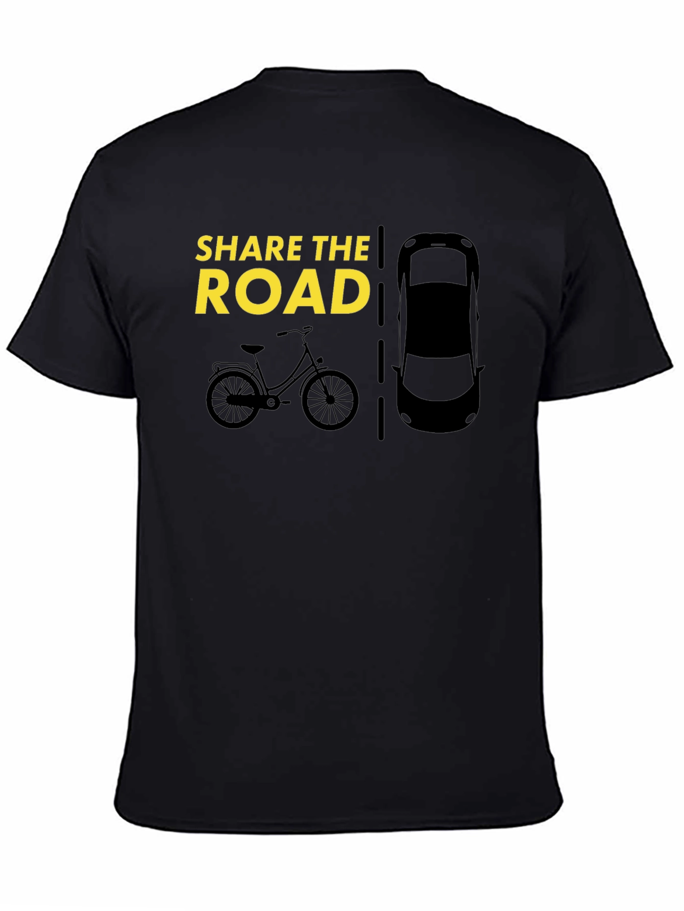 Share the Road T-Shirt - Bicycle and Car Design