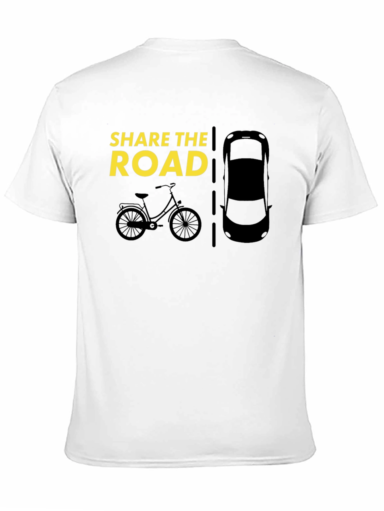 Share the Road T-Shirt - Bicycle and Car Design