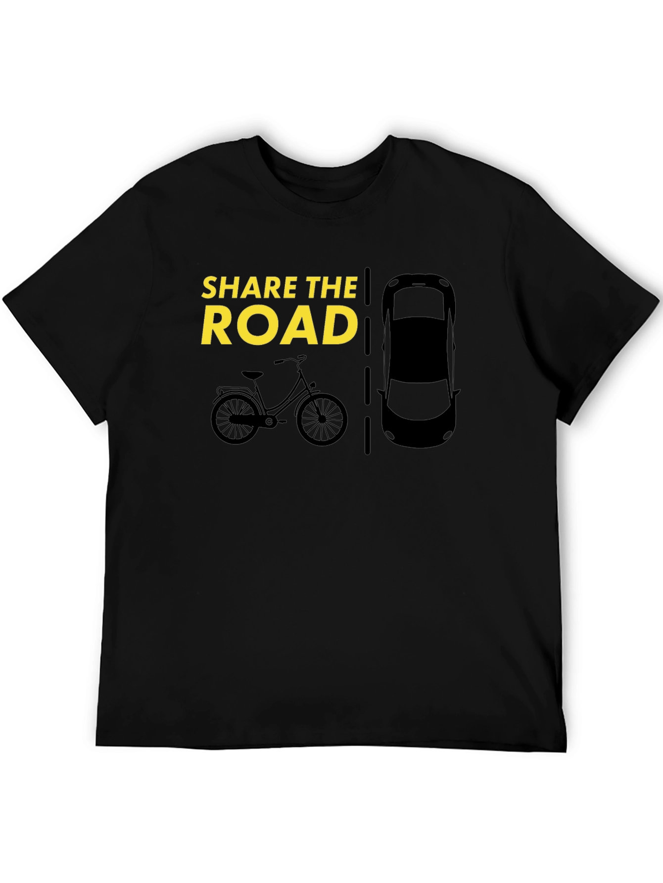 Share the Road T-Shirt - Bicycle and Car Design