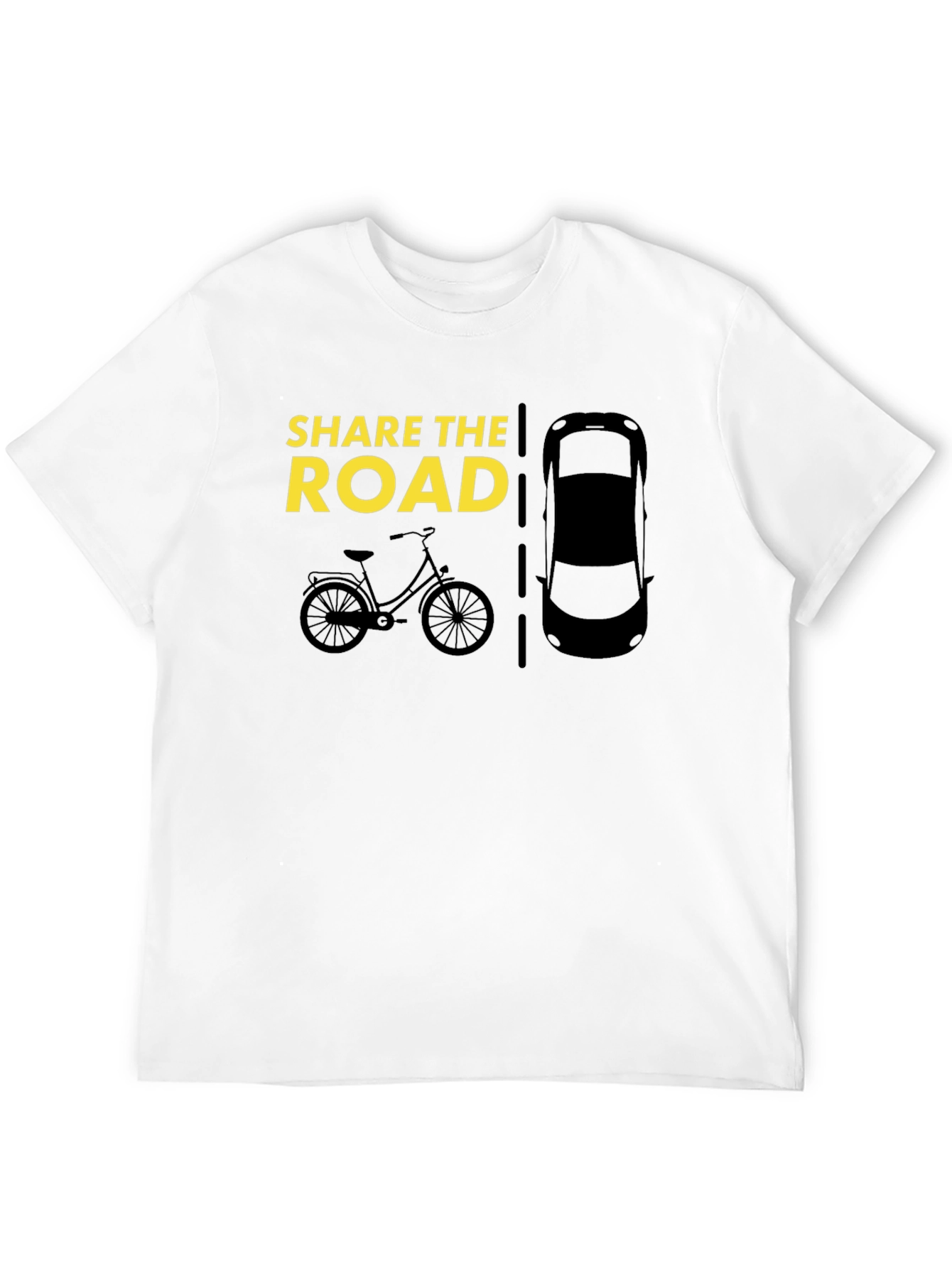 Share the Road T-Shirt - Bicycle and Car Design
