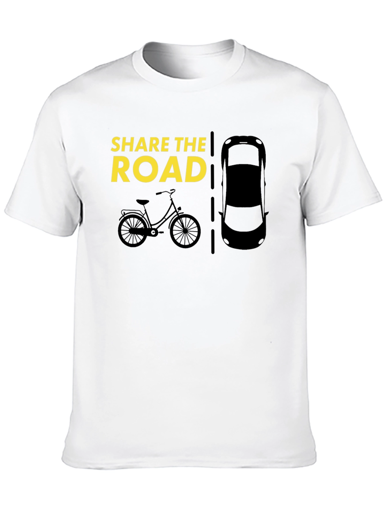 Share the Road T-Shirt - Bicycle and Car Design