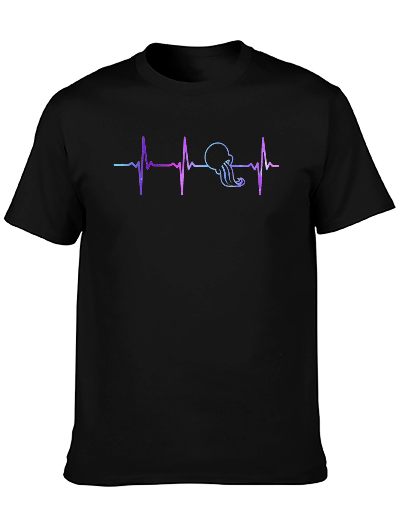 Aquarius Heartbeat T-Shirt - Black