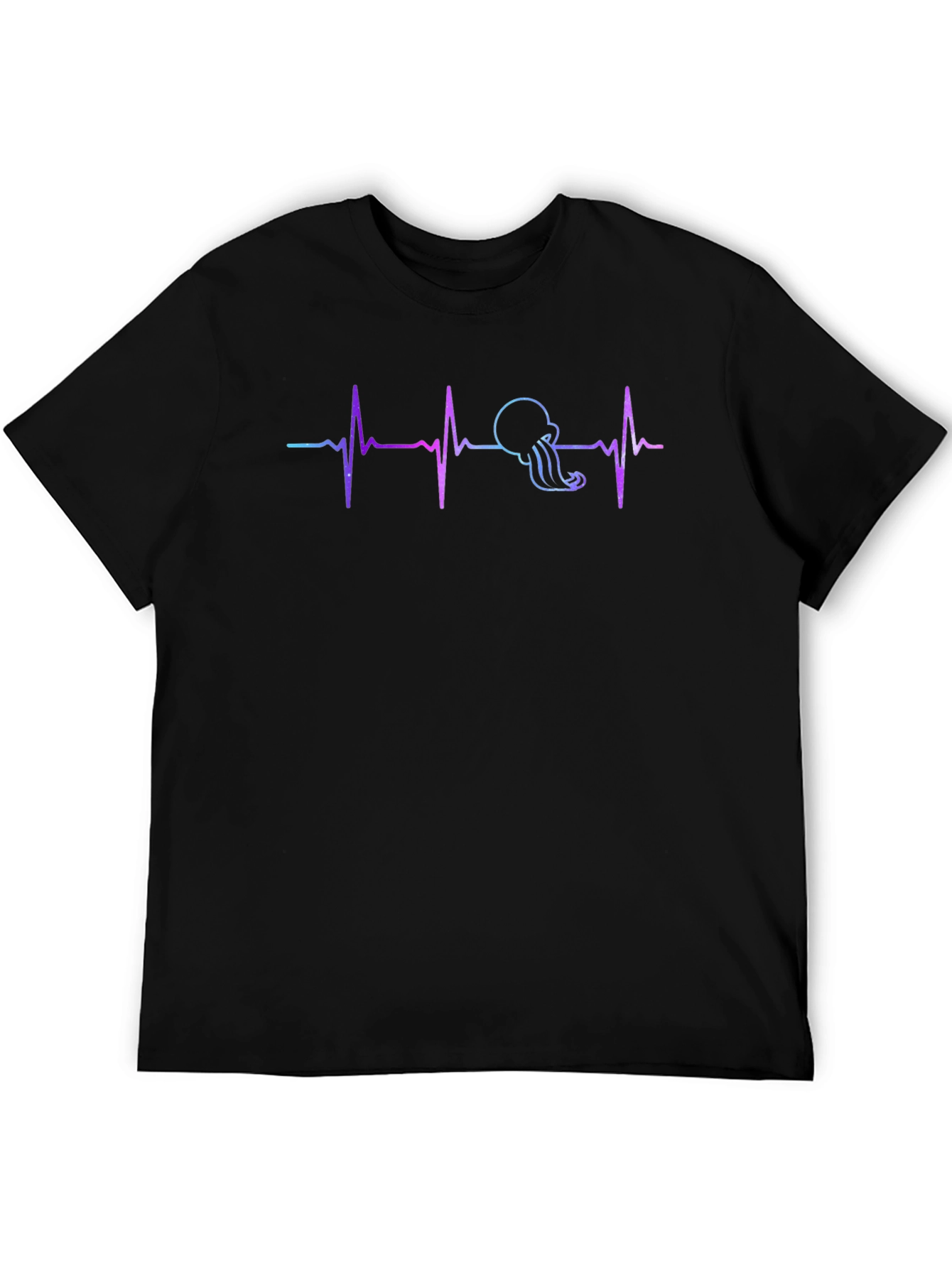Aquarius Heartbeat T-Shirt - Black
