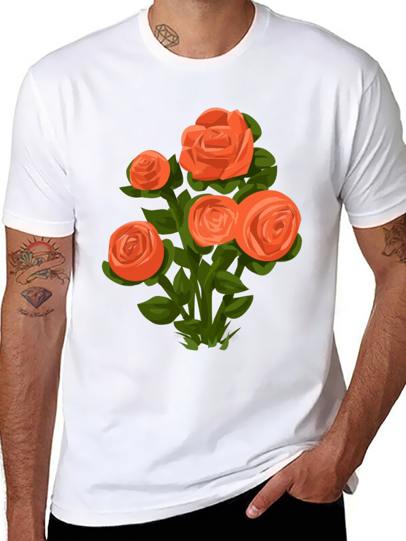 Floral Graphic T-Shirt - Black