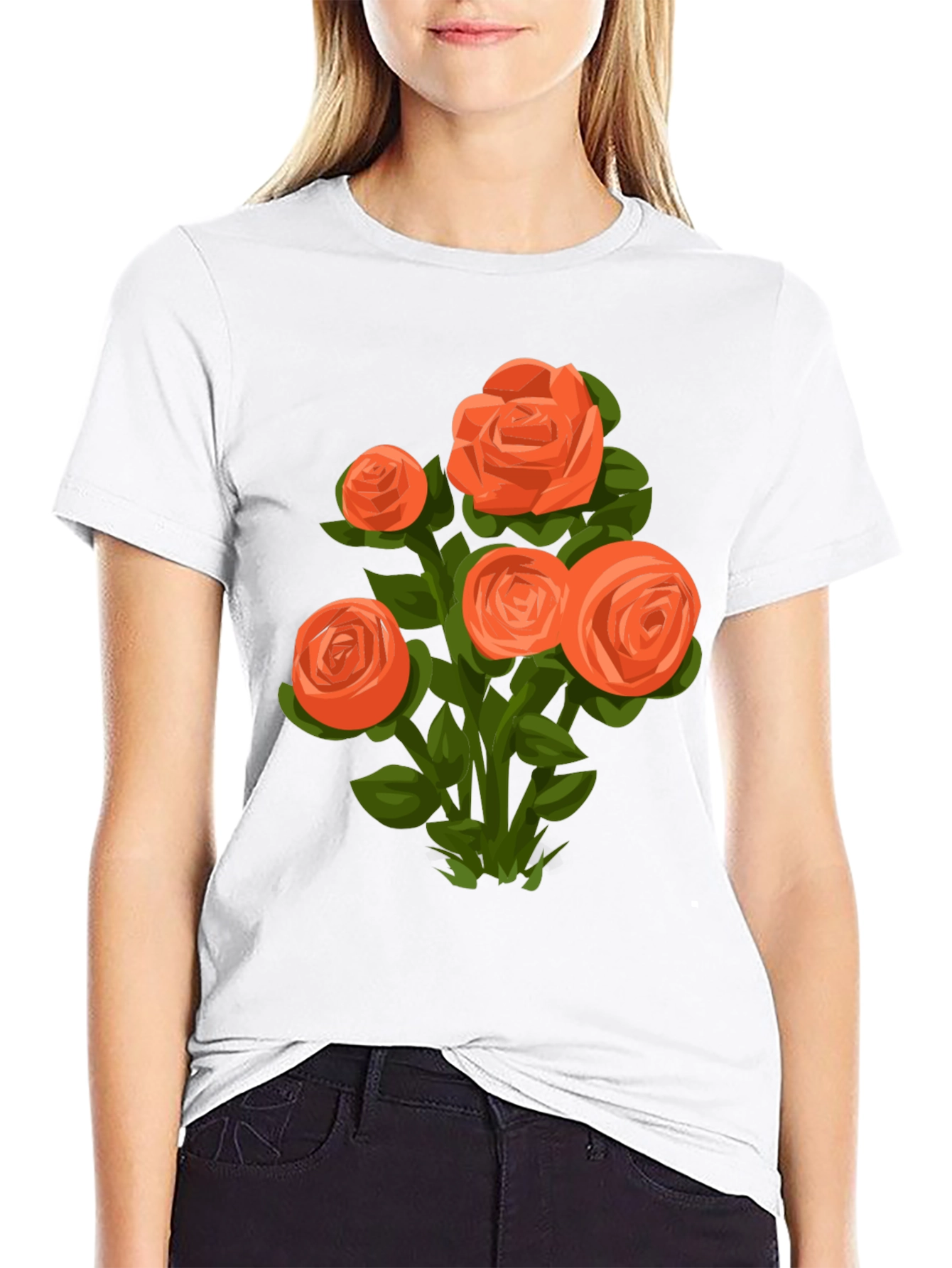 Floral Graphic T-Shirt - Black