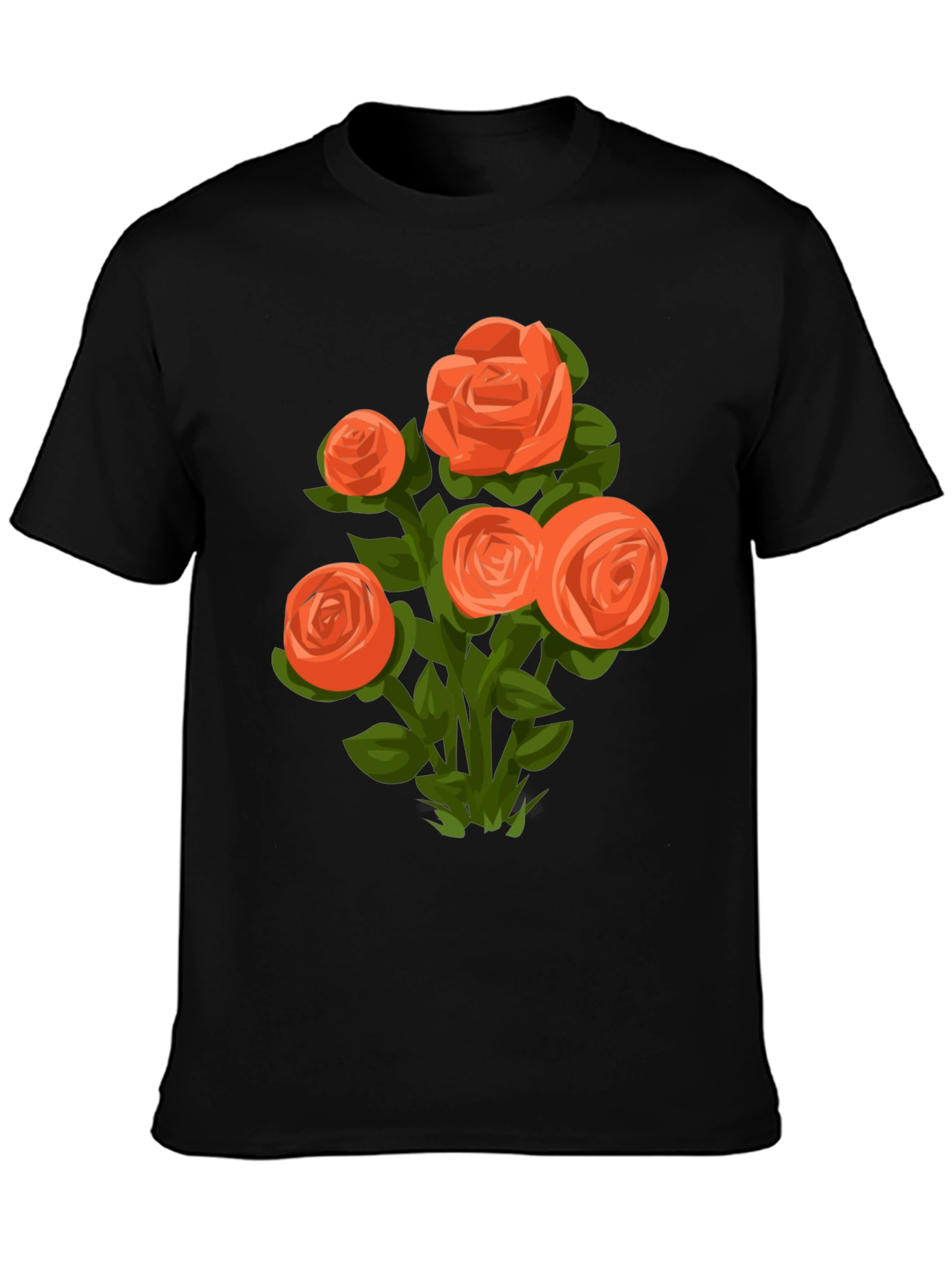 Floral Graphic T-Shirt - Black