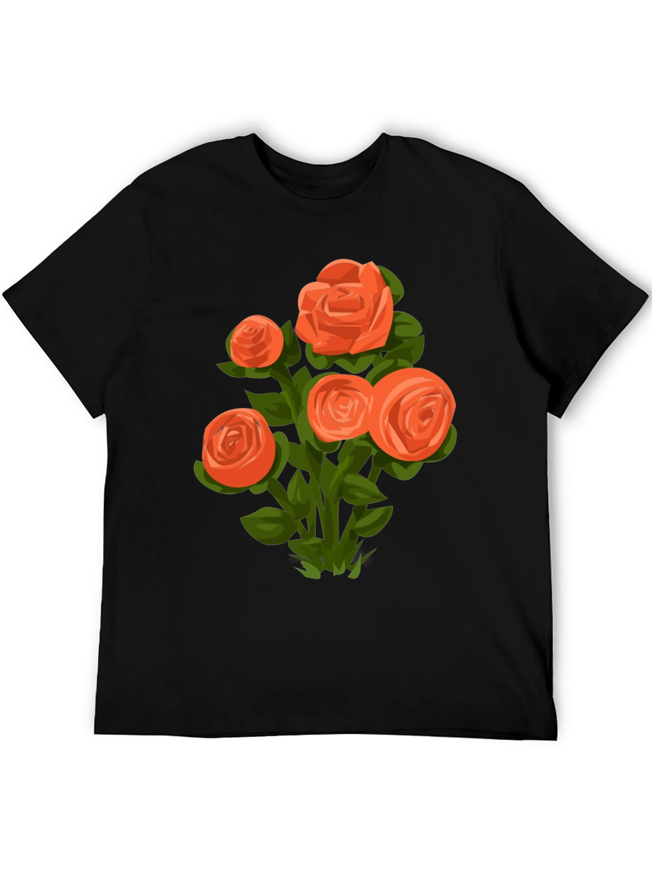 Floral Graphic T-Shirt - Black