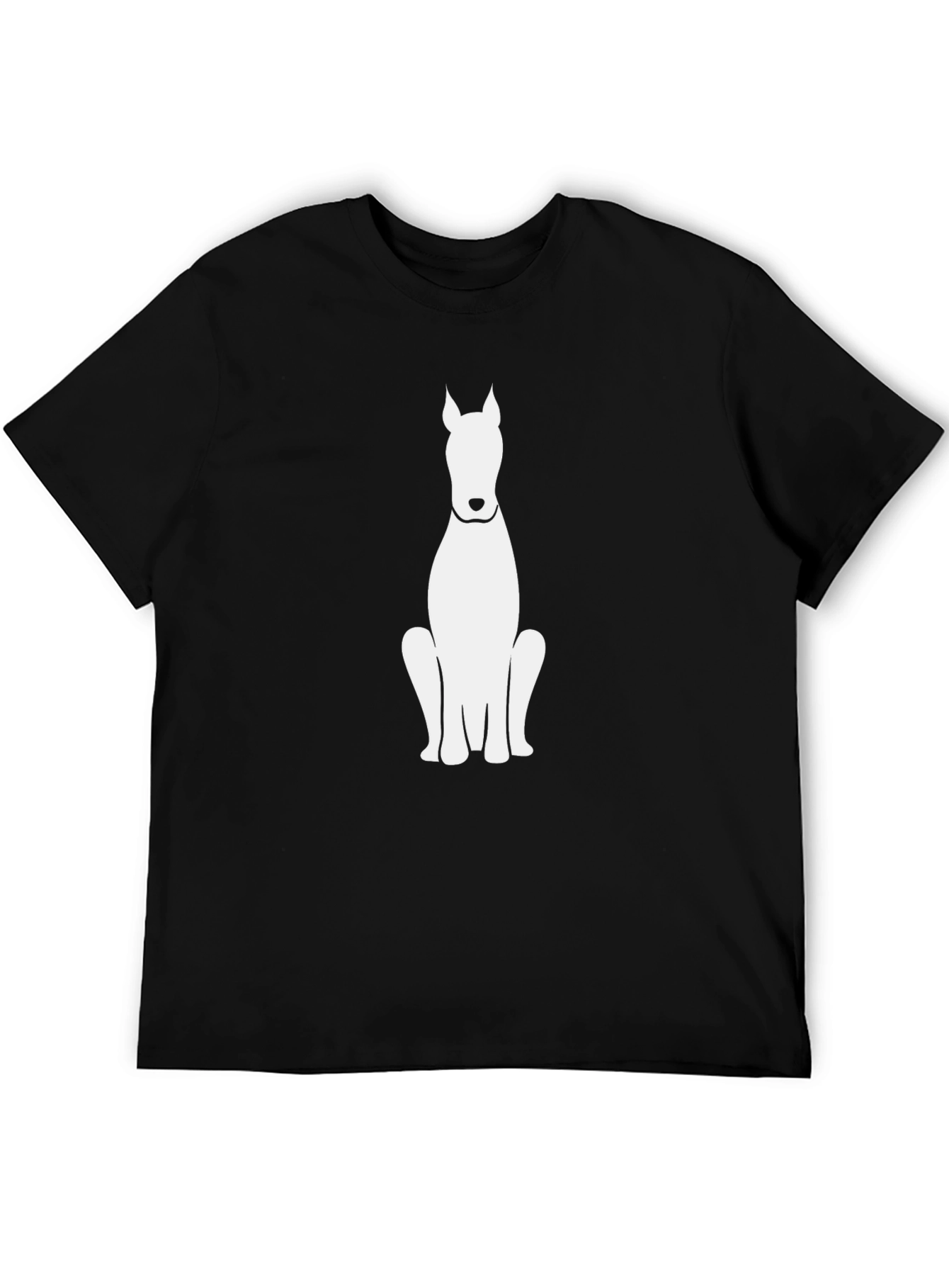 Dog Silhouette Graphic Tee - Casual Comfort