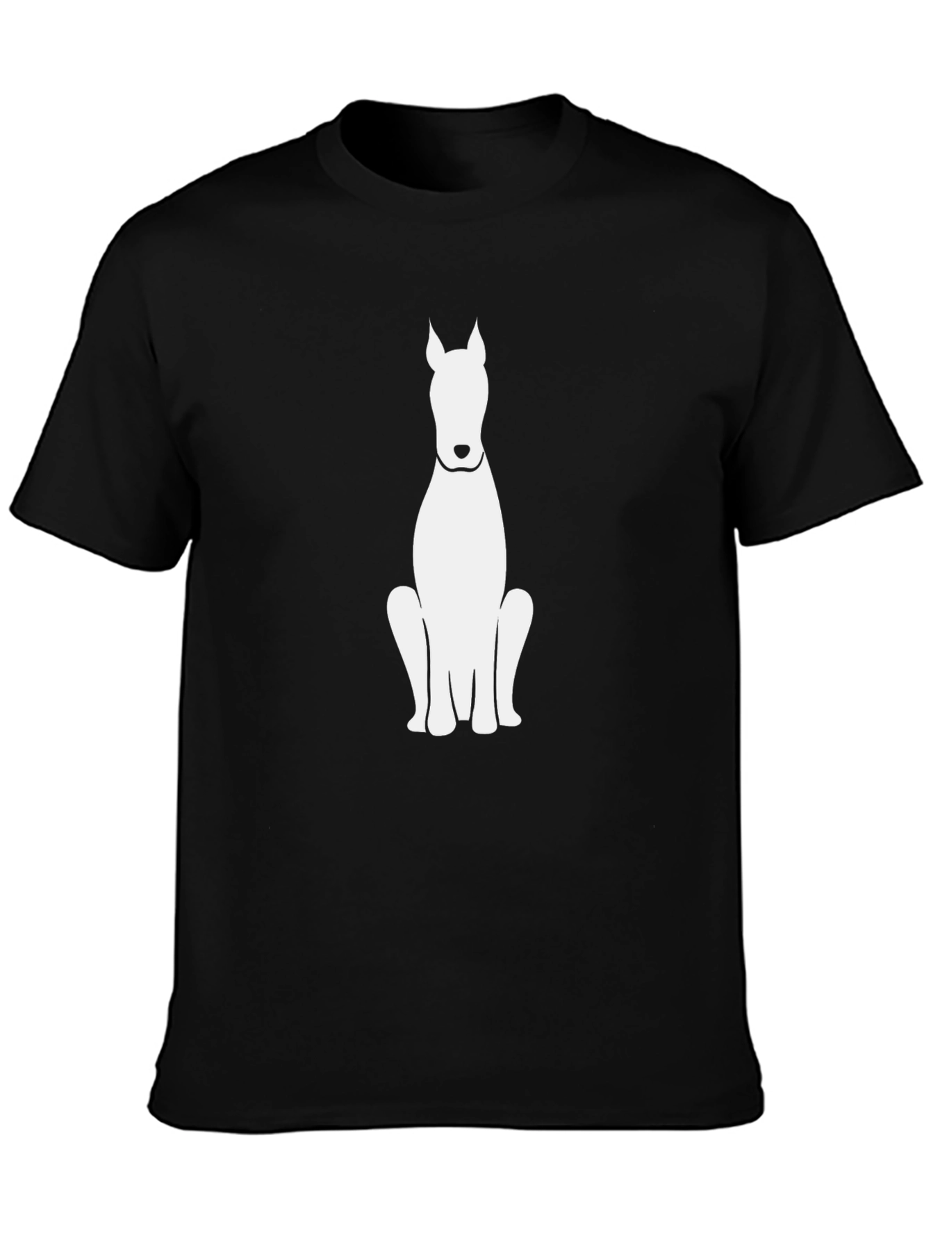 Dog Silhouette Graphic Tee - Casual Comfort