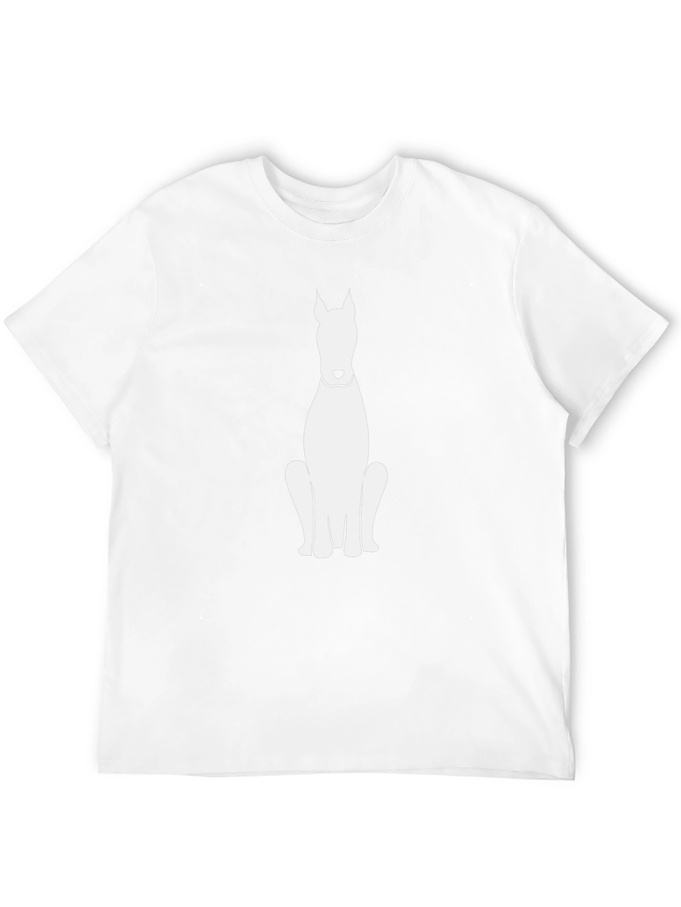 Dog Silhouette Graphic Tee - Casual Comfort
