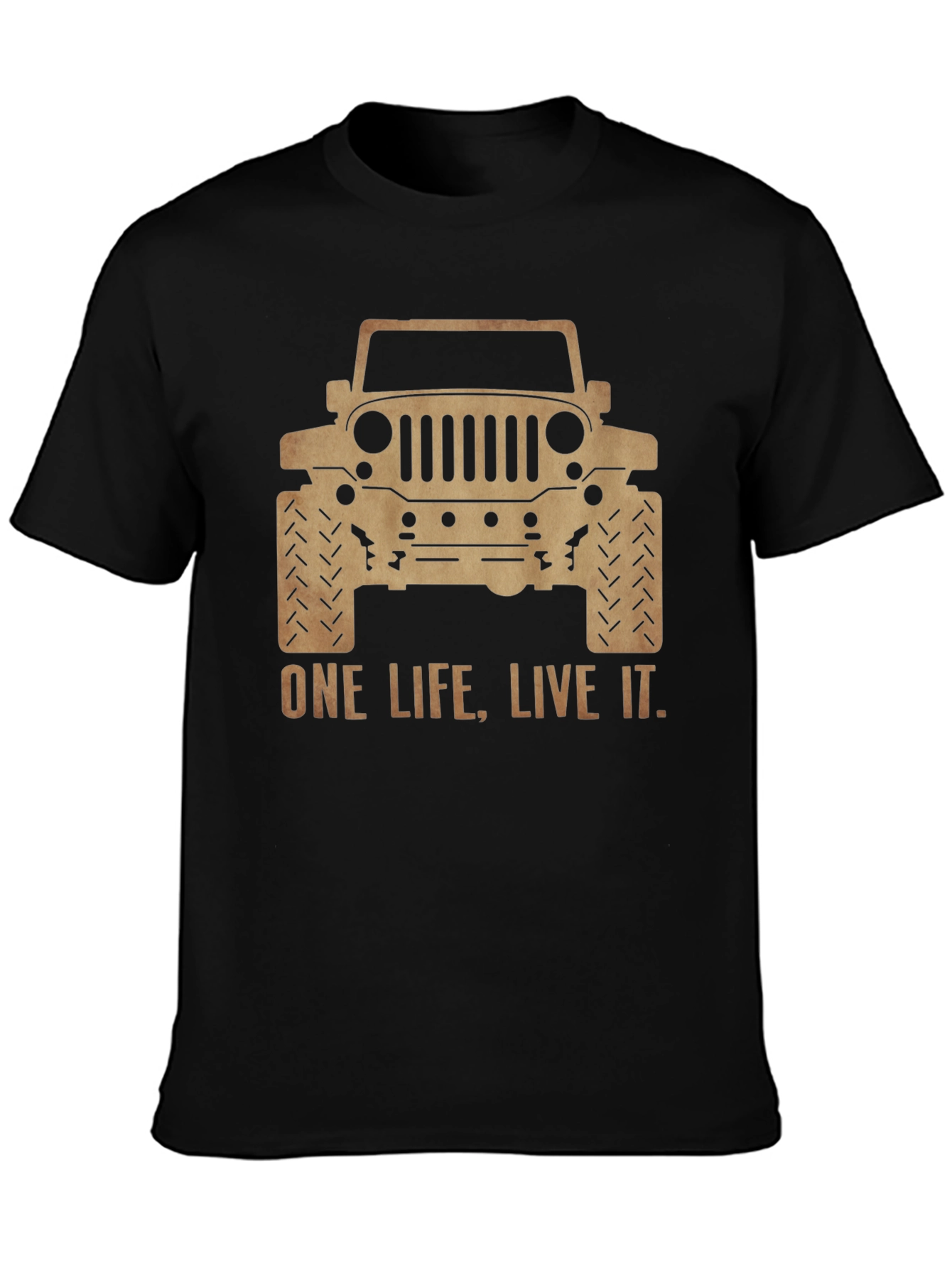 One Life Live It Jeep Graphic Tee - Black
