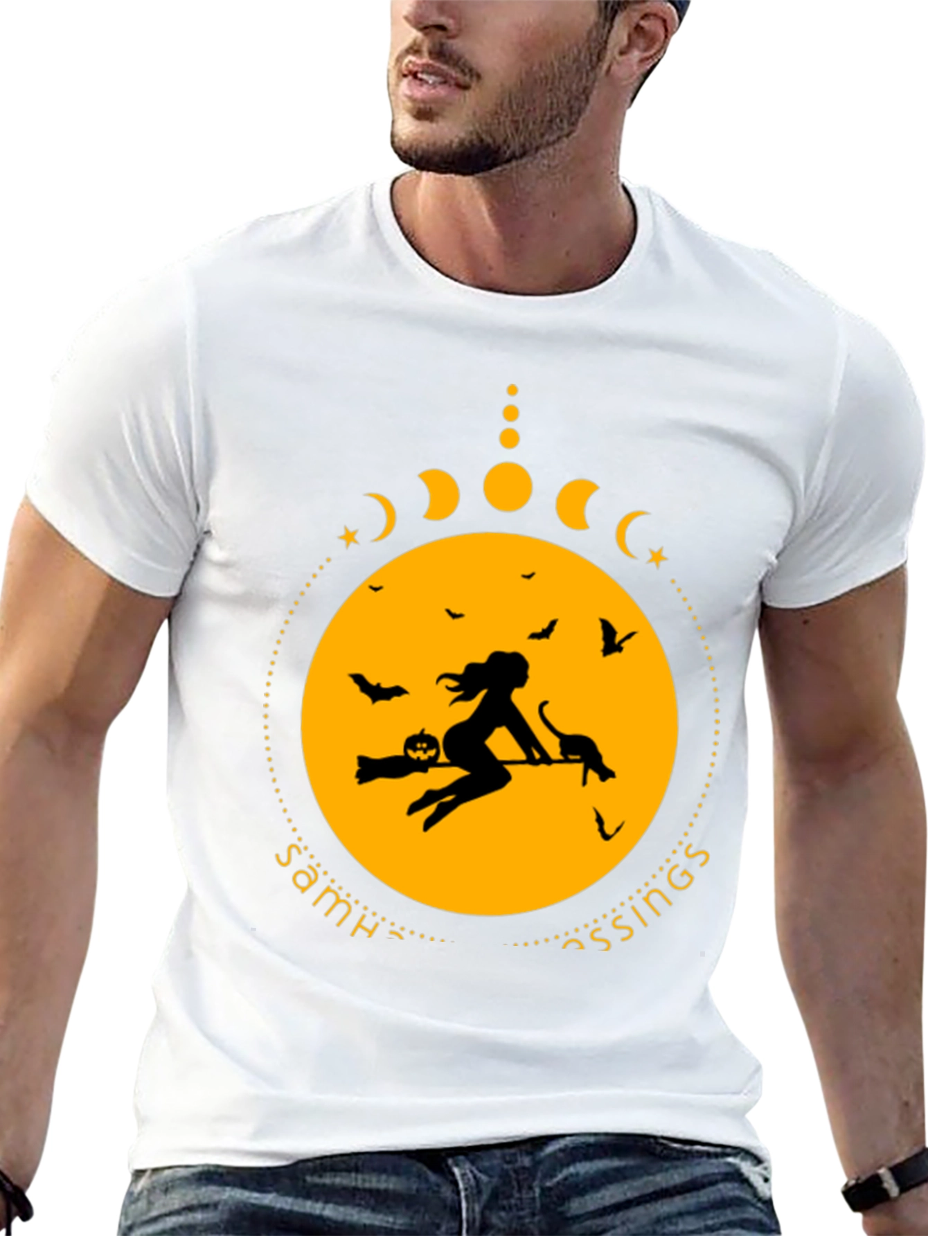 Samhain Blessings Witch Graphic Tee