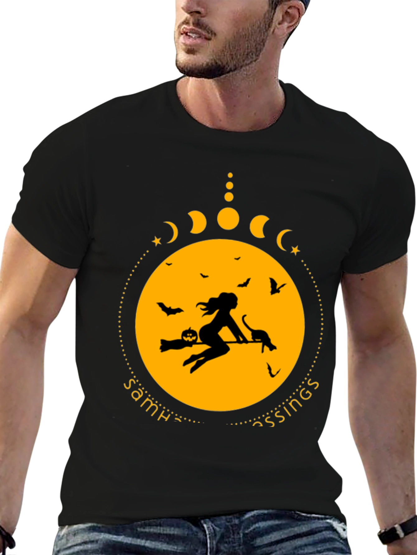 Samhain Blessings Witch Graphic Tee