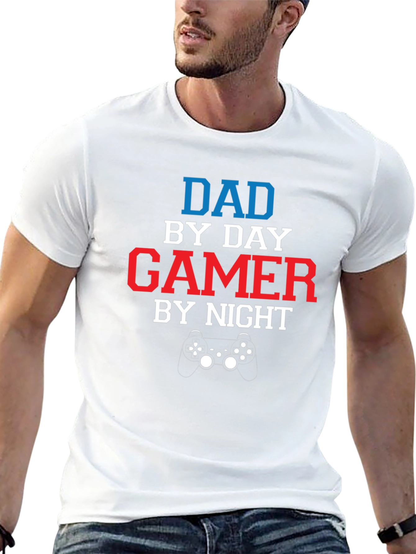 Dad by Day Gamer by Night Black T-Shirt