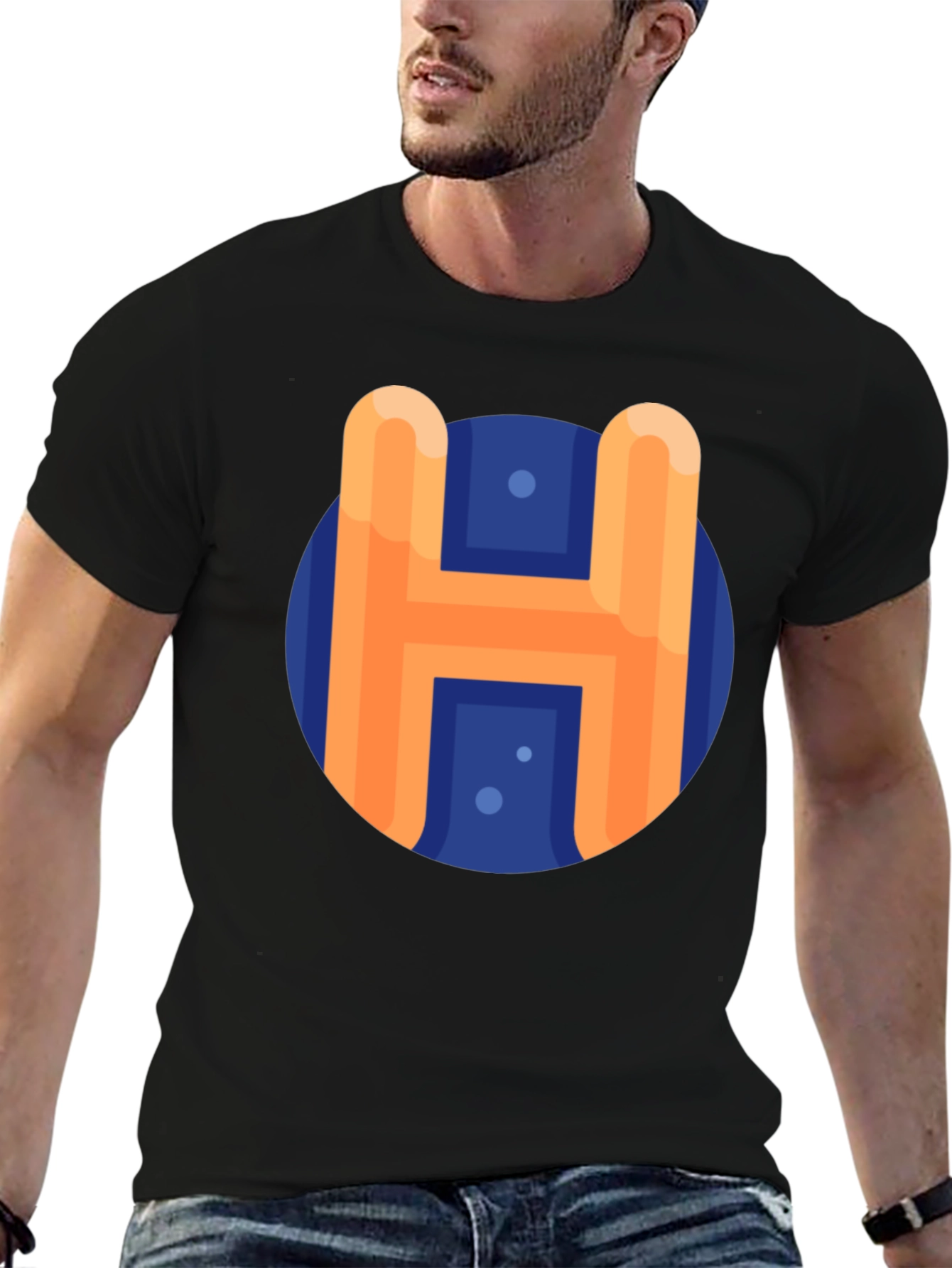 Retro H Graphic Tee - Casual Style