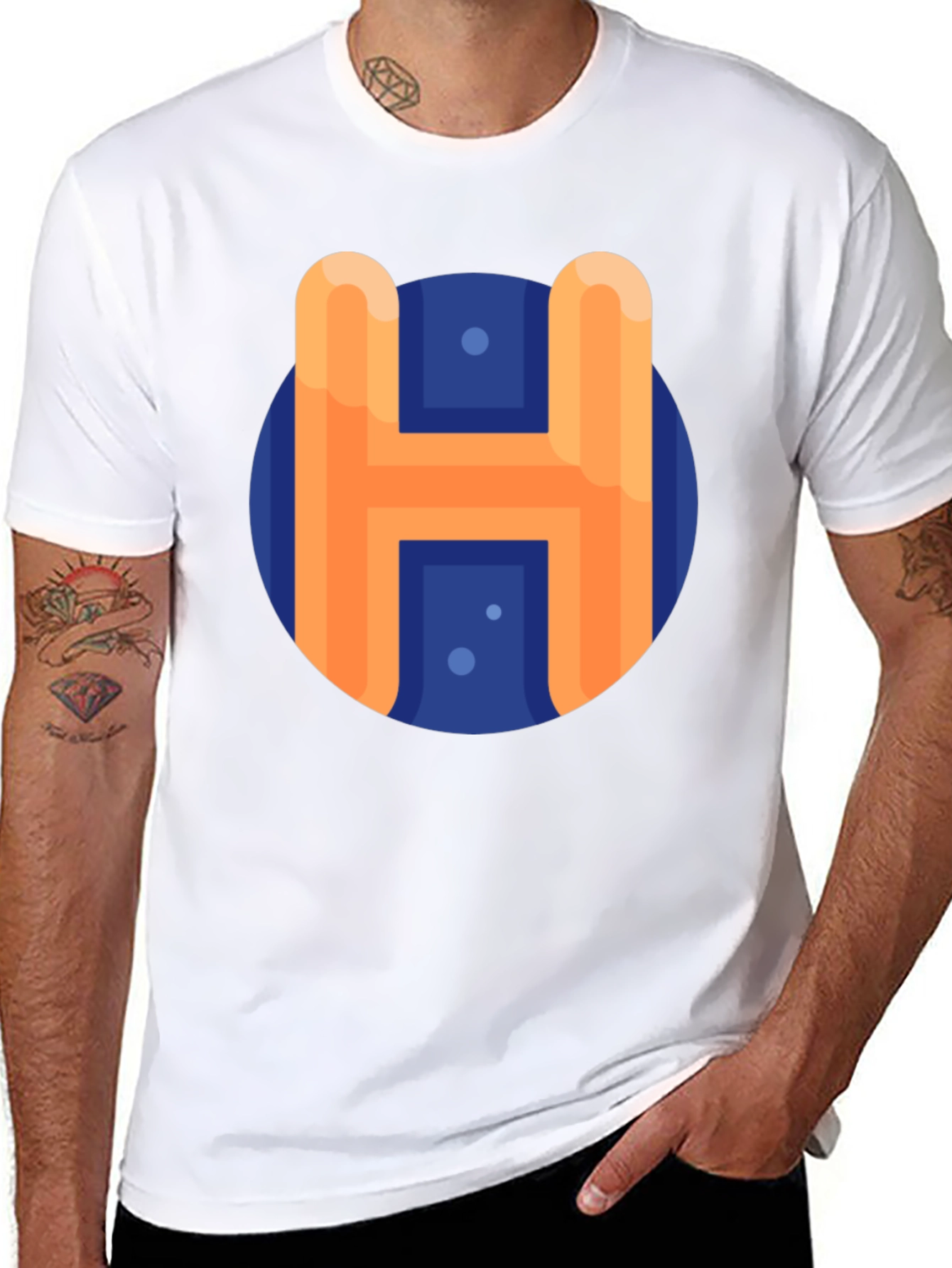 Retro H Graphic Tee - Casual Style