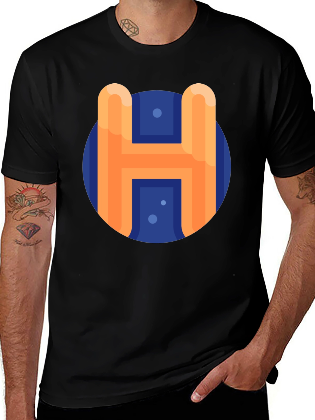 Retro H Graphic Tee - Casual Style