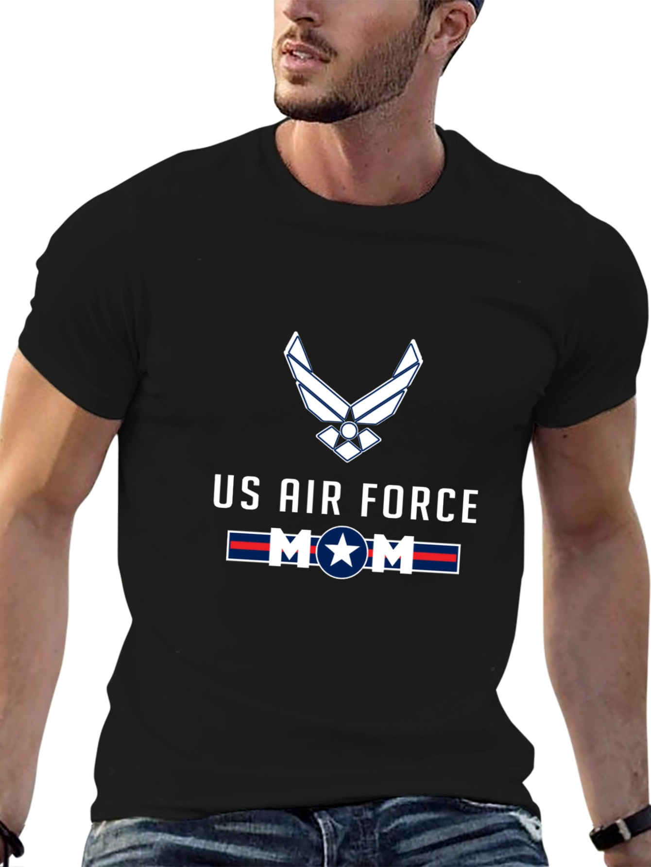 US Air Force Mom Graphic T-Shirt