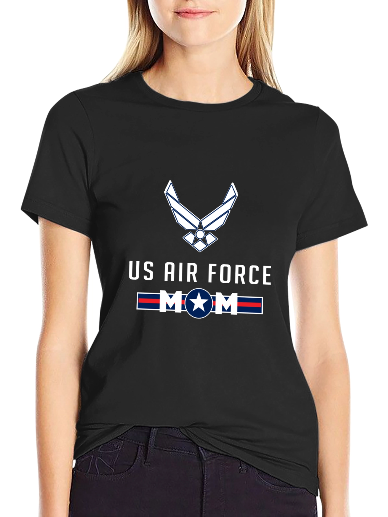 US Air Force Mom Graphic T-Shirt
