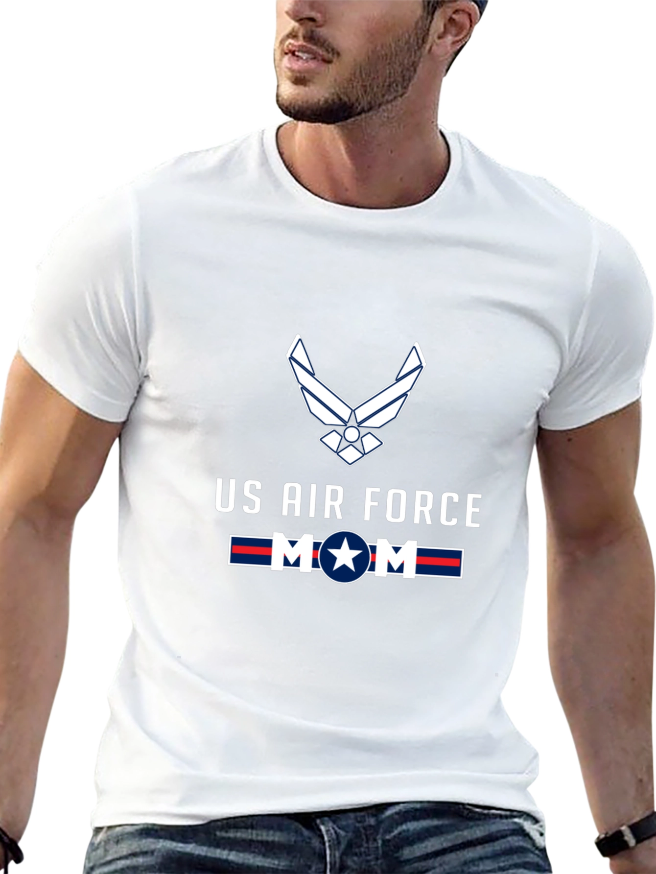 US Air Force Mom Graphic T-Shirt