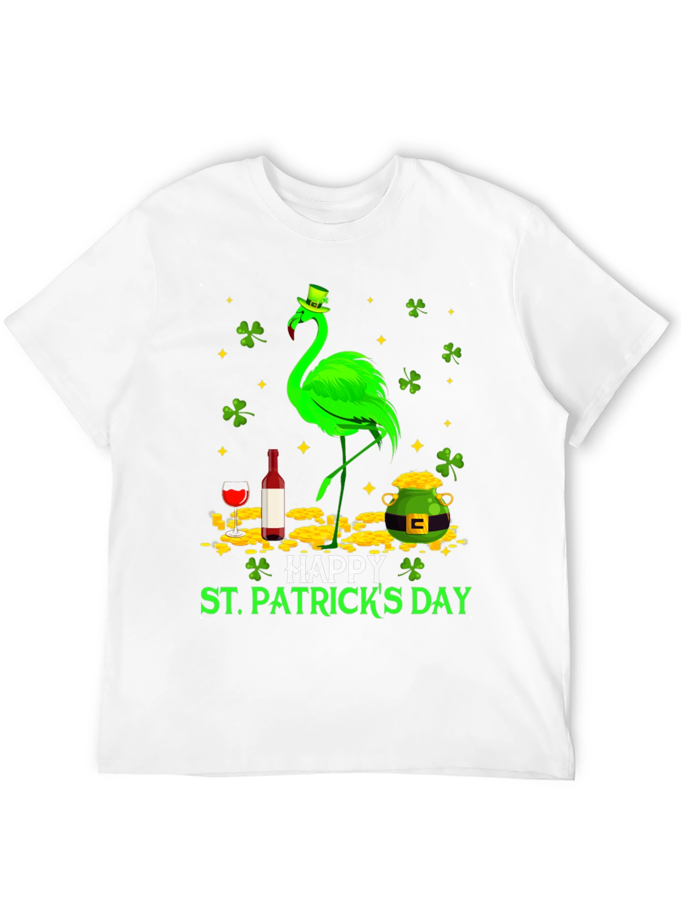St. Patricks Day Flamingo T-Shirt