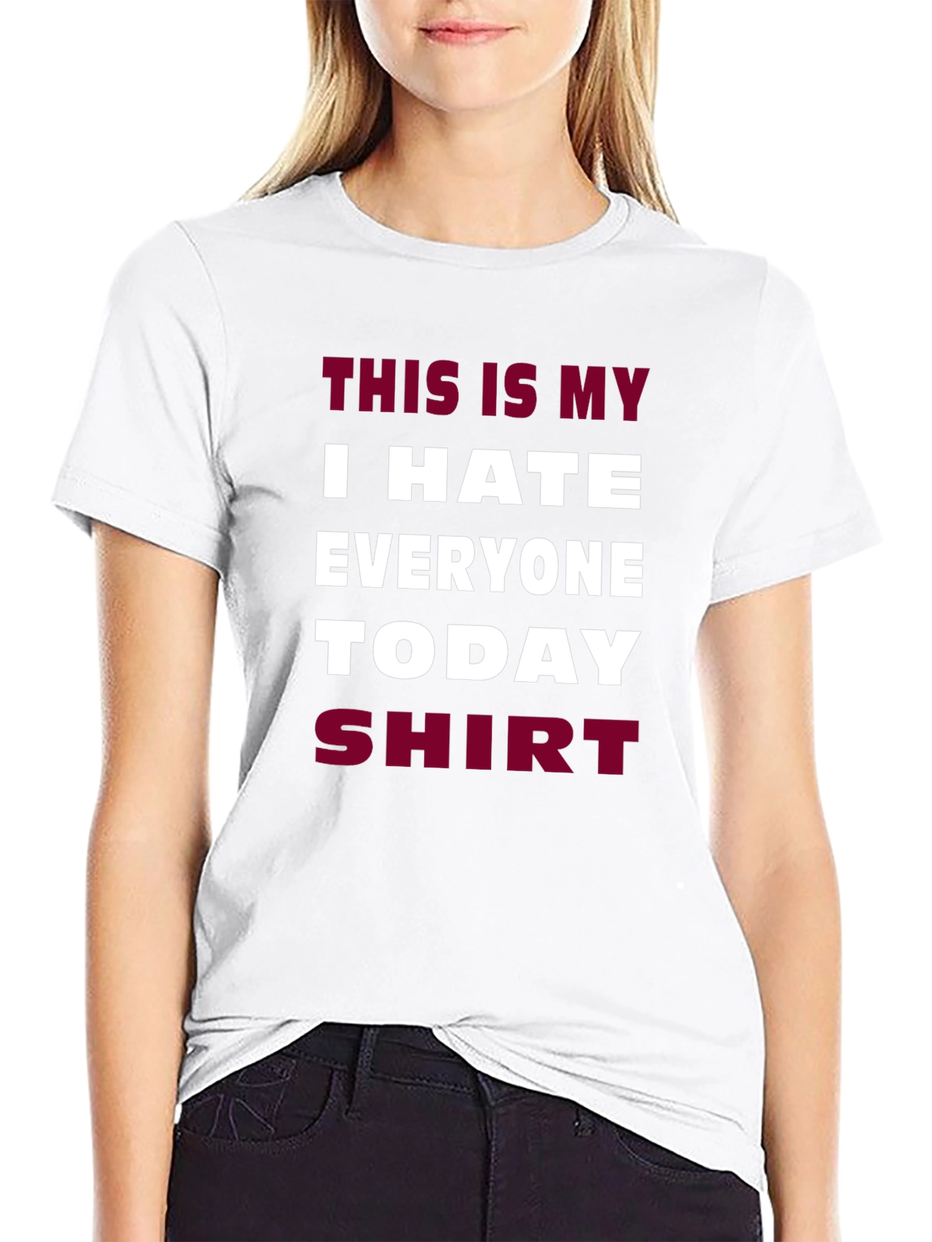 Funny I Hate Everyone Today Graphic T-Shirt